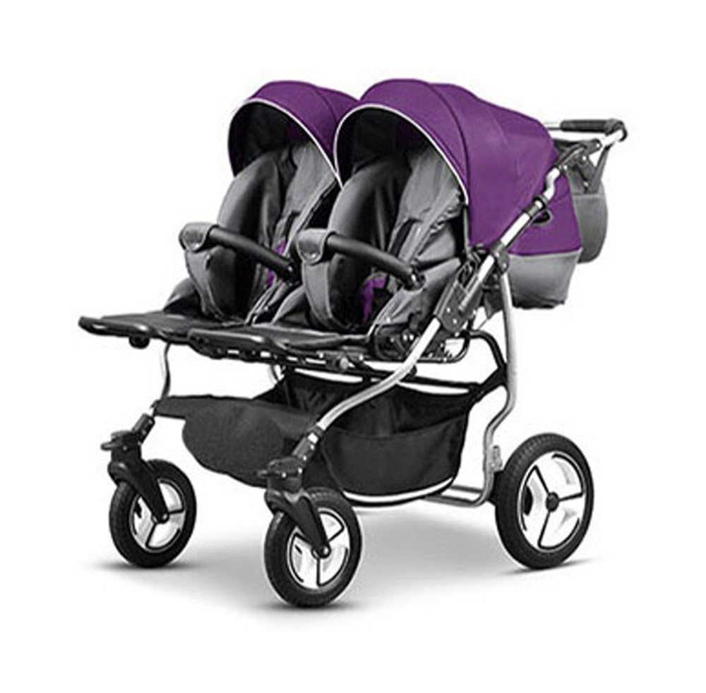 BabyMerc Zwillings-Kombikinderwagen Zwillingskinderwagen 2 in 1 Twin Star - 10 Teile - in 16 Farben