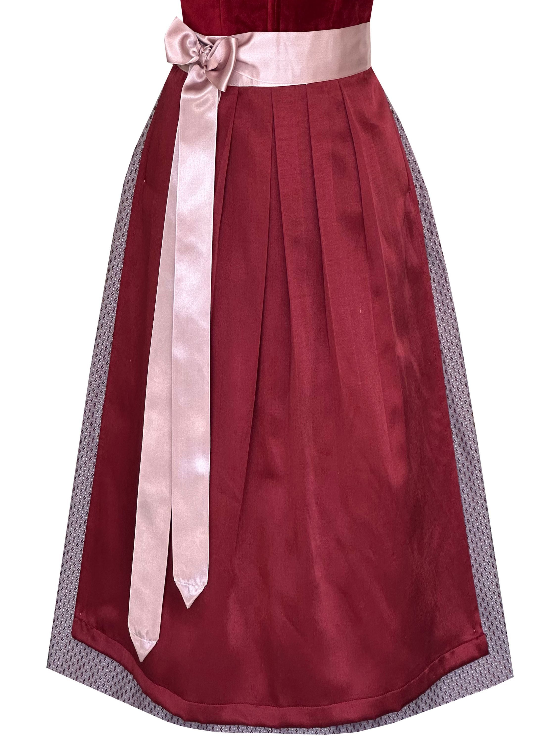 Alpenmärchen Dirndl Langes Dirndl Lorena in rot - ALM1025