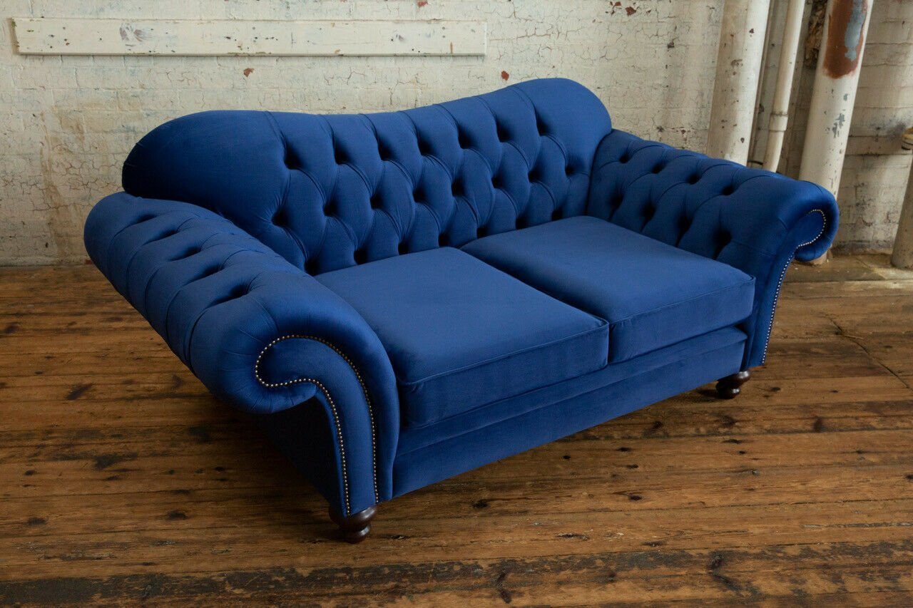 Chesterfield-Sofa, Sofa JVmoebel Couch 200 cm 2 Sitzer Chesterfield Design