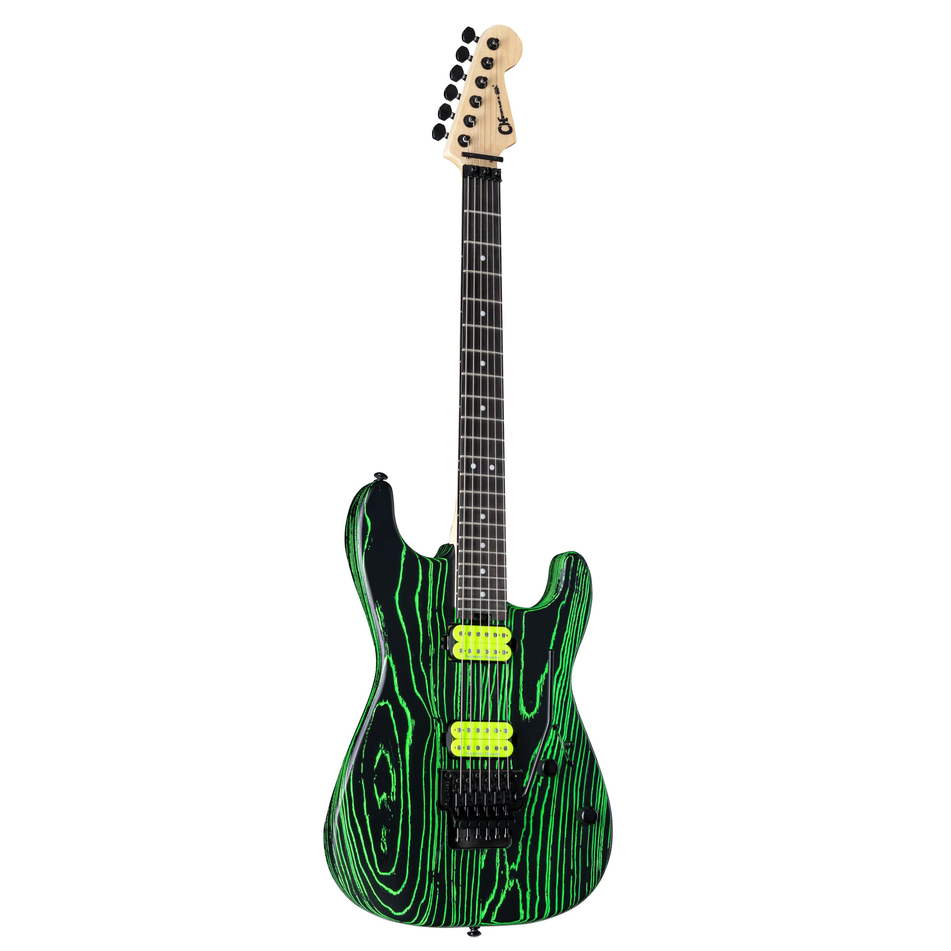Charvel E-Gitarre, E-Gitarren, Andere Modelle, Limited Edition Pro-Mod San Dimas Style 1 HH Green Glow - E-Gitarre