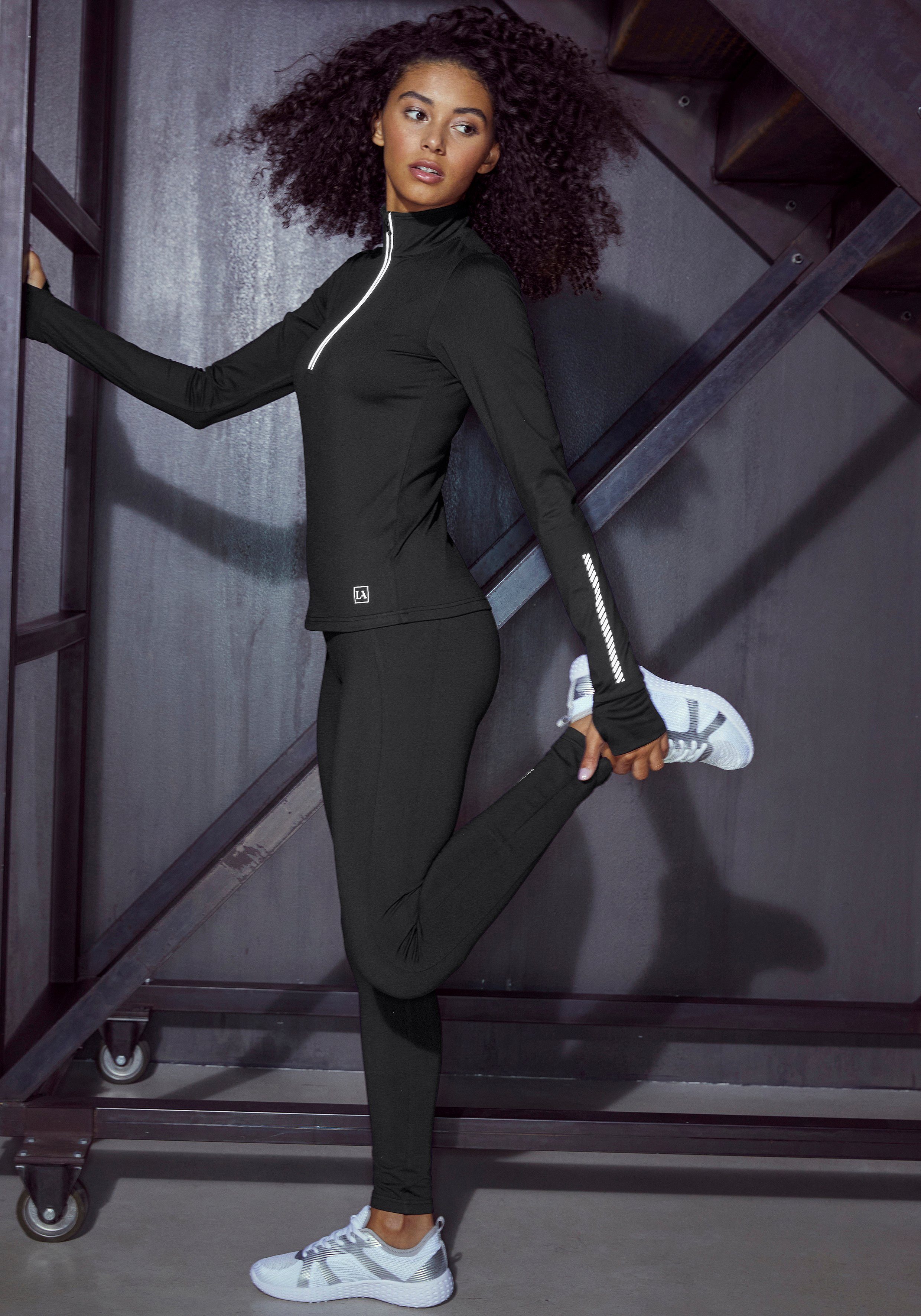 LASCANA ACTIVE Laufshirt Thermo mit reflektierenden Details