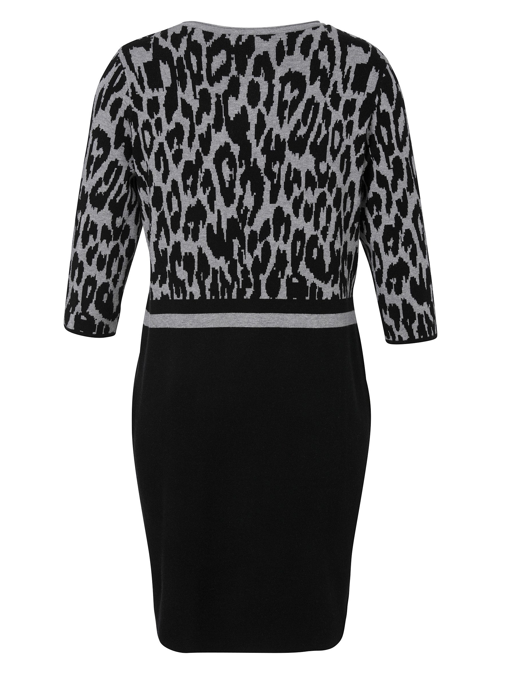 VIA APPIA Strickkleid Kleid U-Boot 3/4 Arm Jacquard