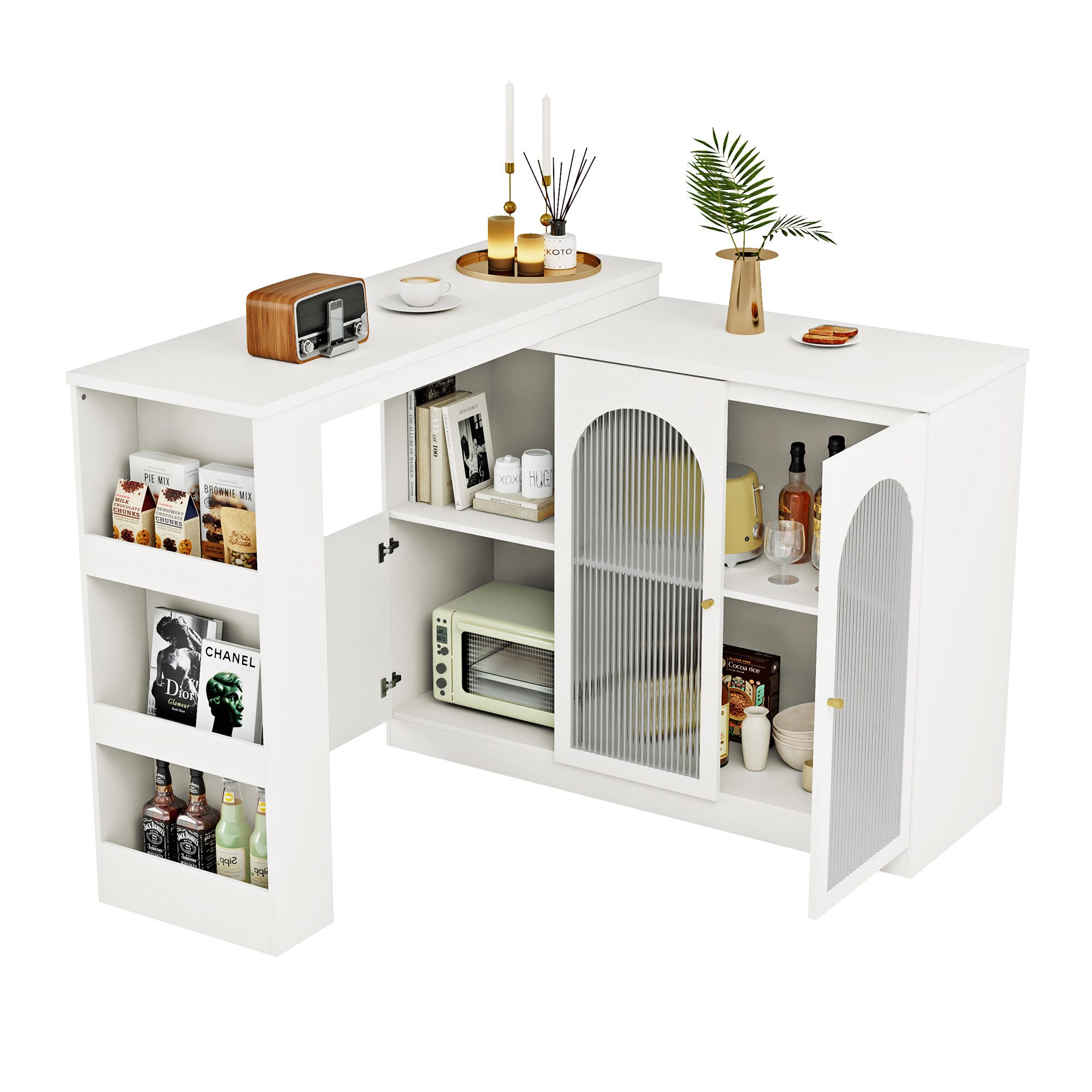 OKWISH Bartisch 360° drehbare Essbar (rotierender günstig online kaufen