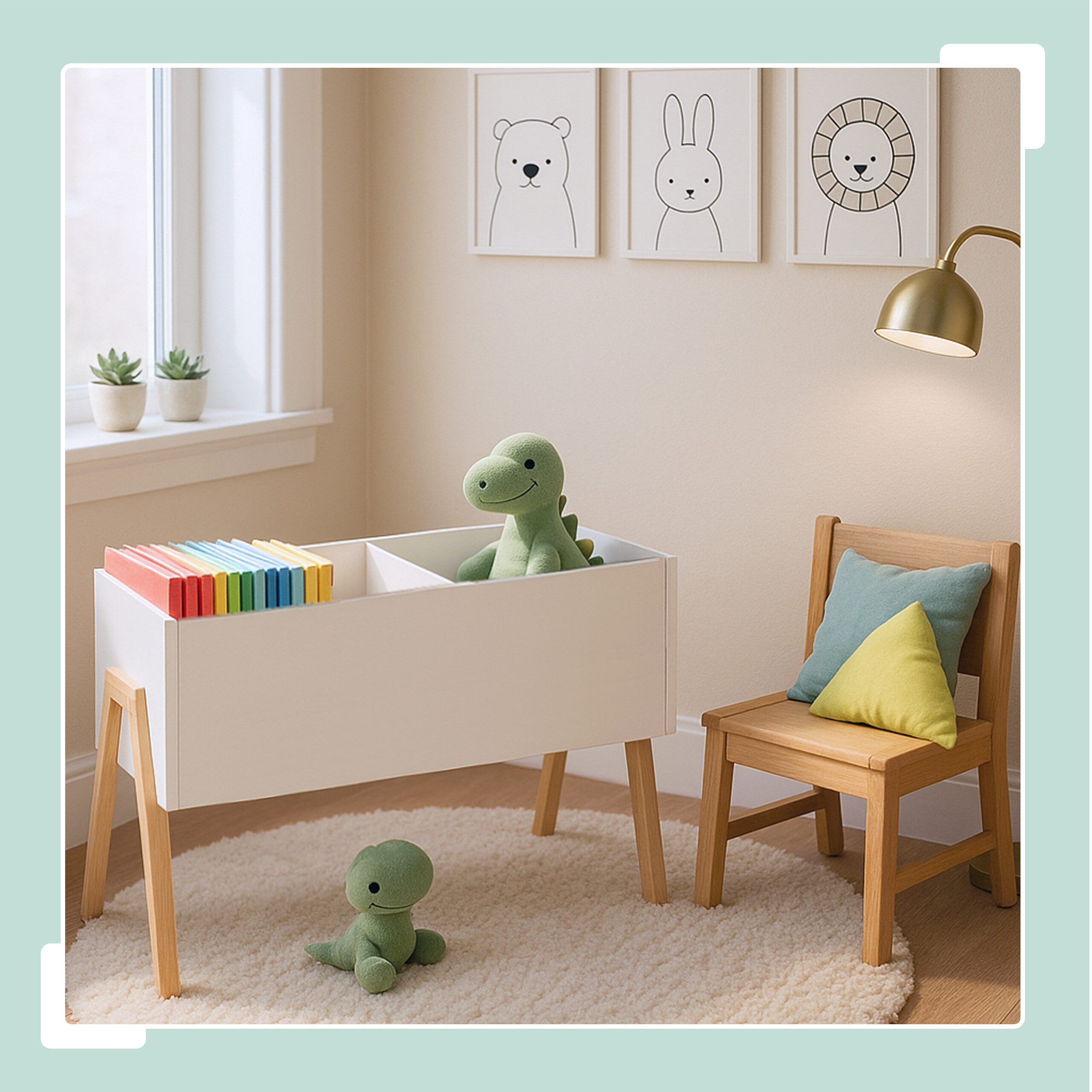 relaxdays Spielzeugtruhe Kindertruhe mit Holzbeinen, weiß günstig online kaufen