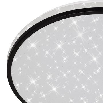 Briloner Leuchten LED-Sternenhimmel 3456-215, LED fest verbaut, Neutralweiß, Sternenhimmel, IP20, schwarz, 38 cm