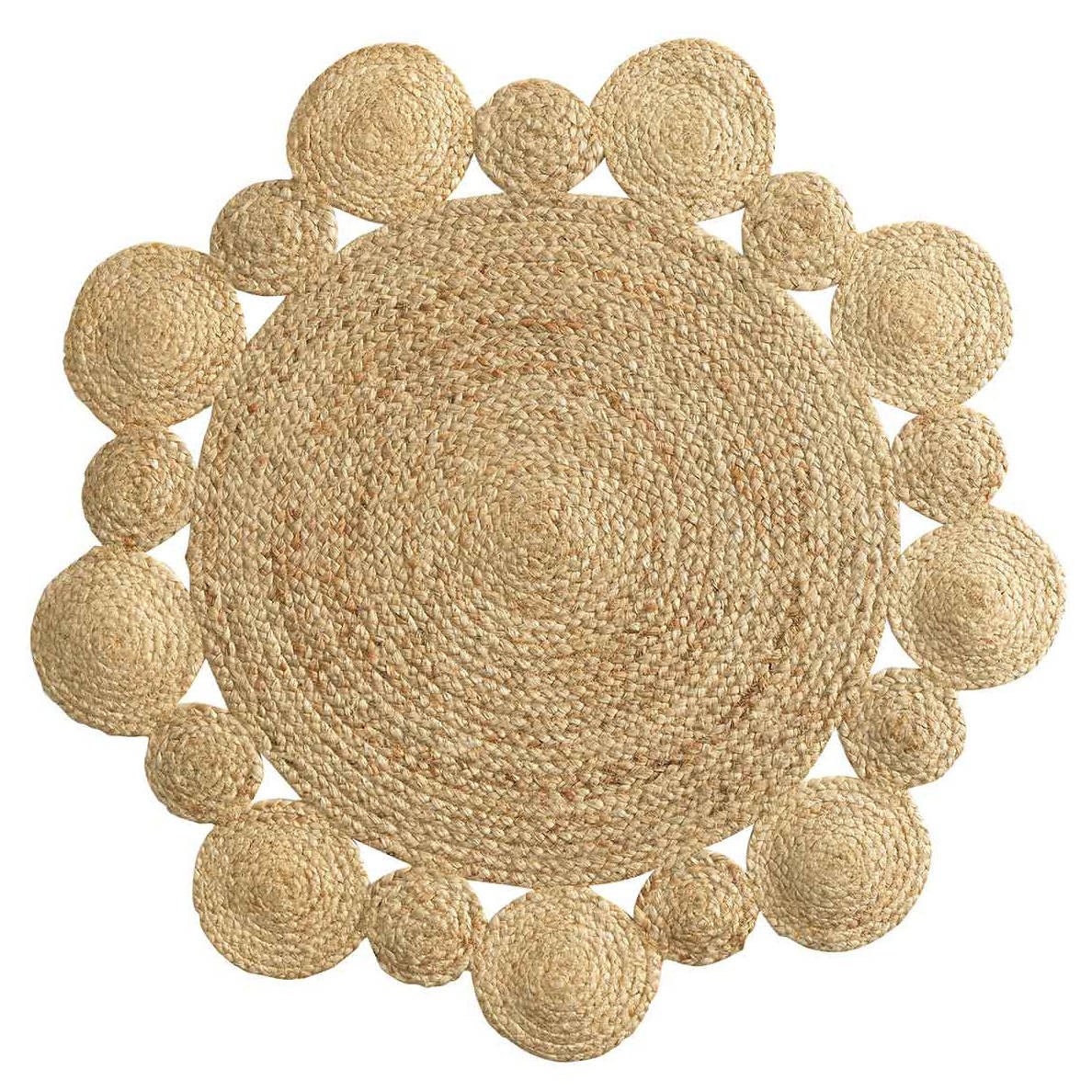 Douceur d'intérieur Teppich Teppich aus Jute CORDOU, rund
