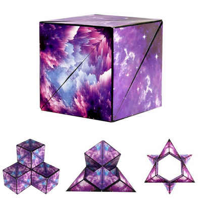 BEARSU 3D-Puzzle »Zauberwürfel, Magic Puzzle Cube, Transforming Cubes, Magic Star Cube, 3D Puzzle Magic Cubes, Speed Cube, Infinity Cube, Puzzle Magischer Würfel, für Kinder Erwachsene, Stress und Angst Abbauen (Lila)«, Puzzleteile