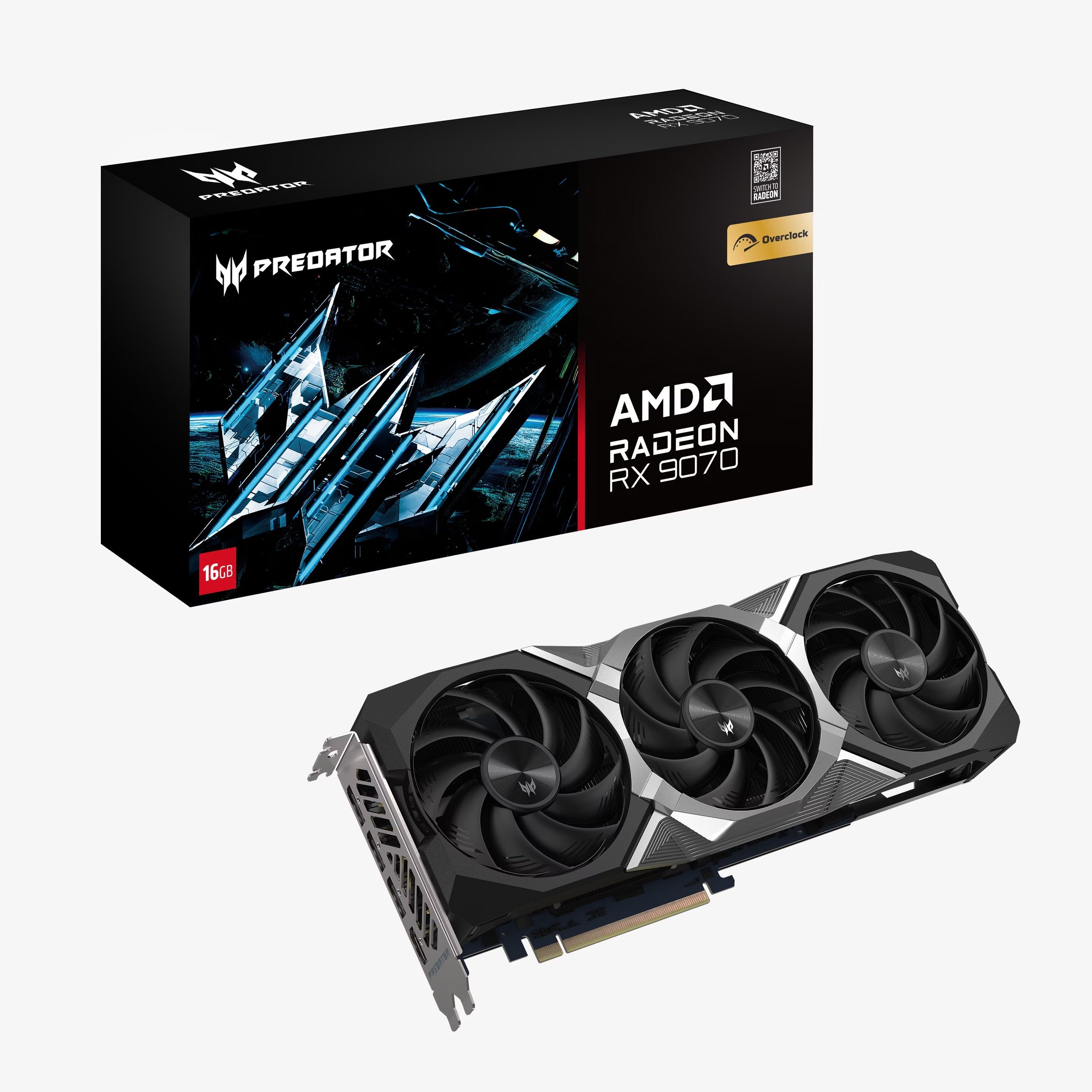 Acer BiFrost Radeon RX 9070 OC 16GB Gaming Grafikkarte PCIe 5.0 Grafikkarte (16 GB, GDDR6)