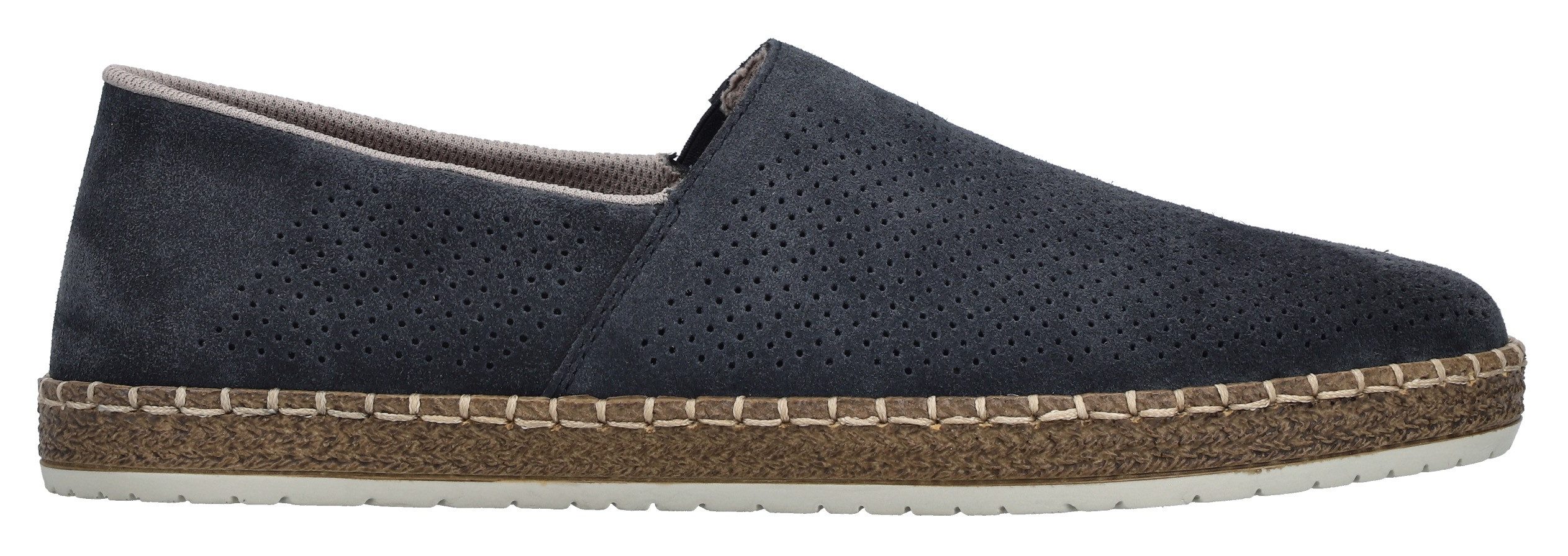 Rieker Slipper, Schlupfschuh, Casual-Slipper, Mokassin mit Perforation