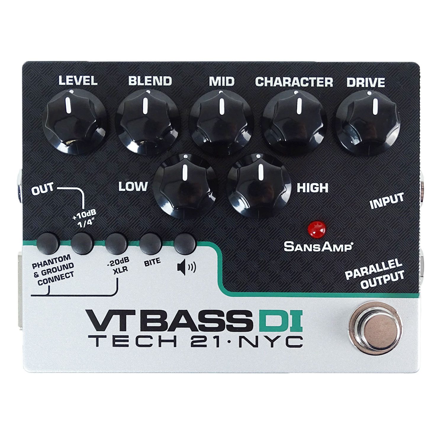 Tech21 E-Bass SansAmp, Character Series, VT Bass DI, Preamp Pedal