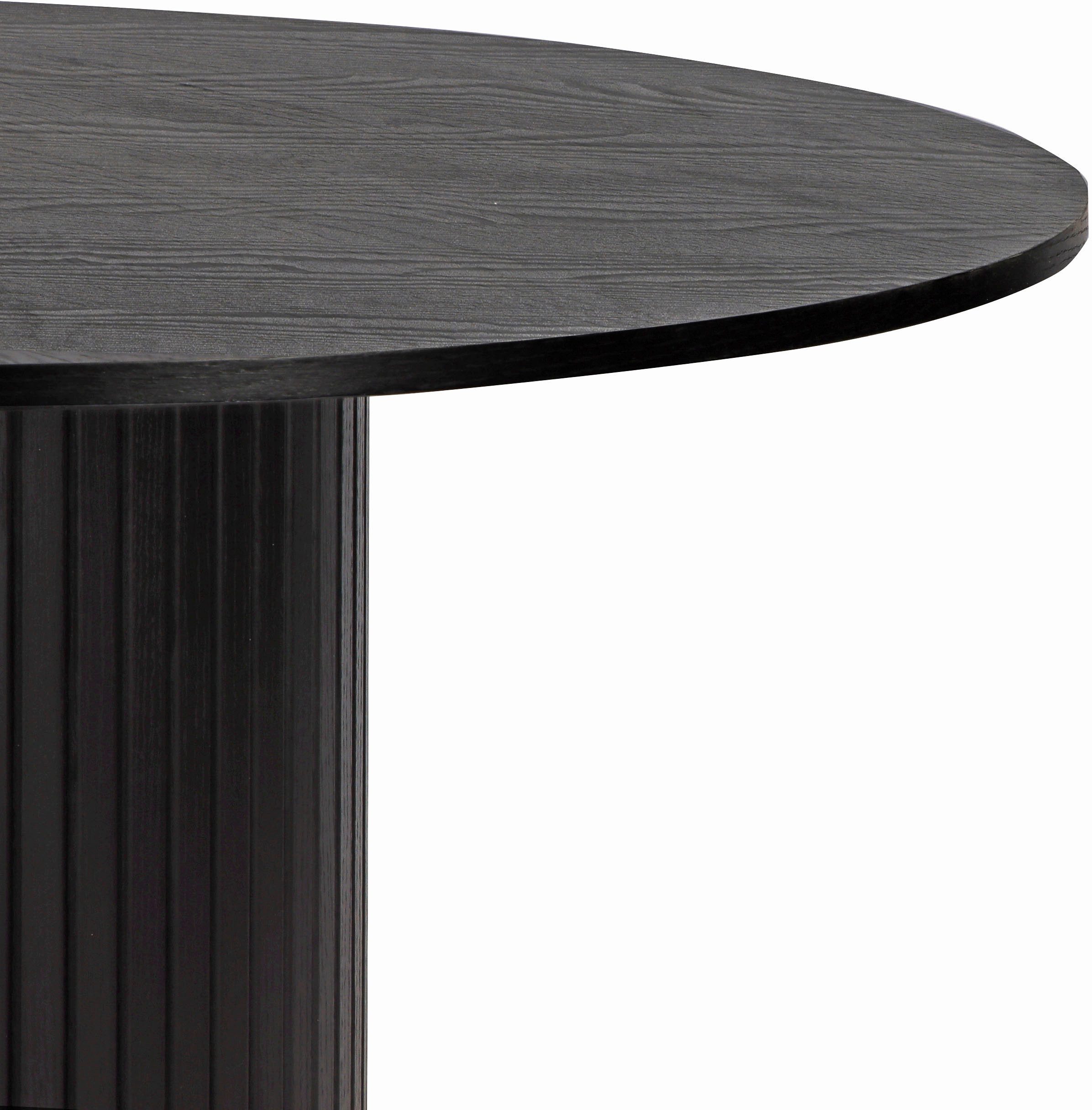 MÖBILIA Esstisch, Sockel mit Lamellendesign