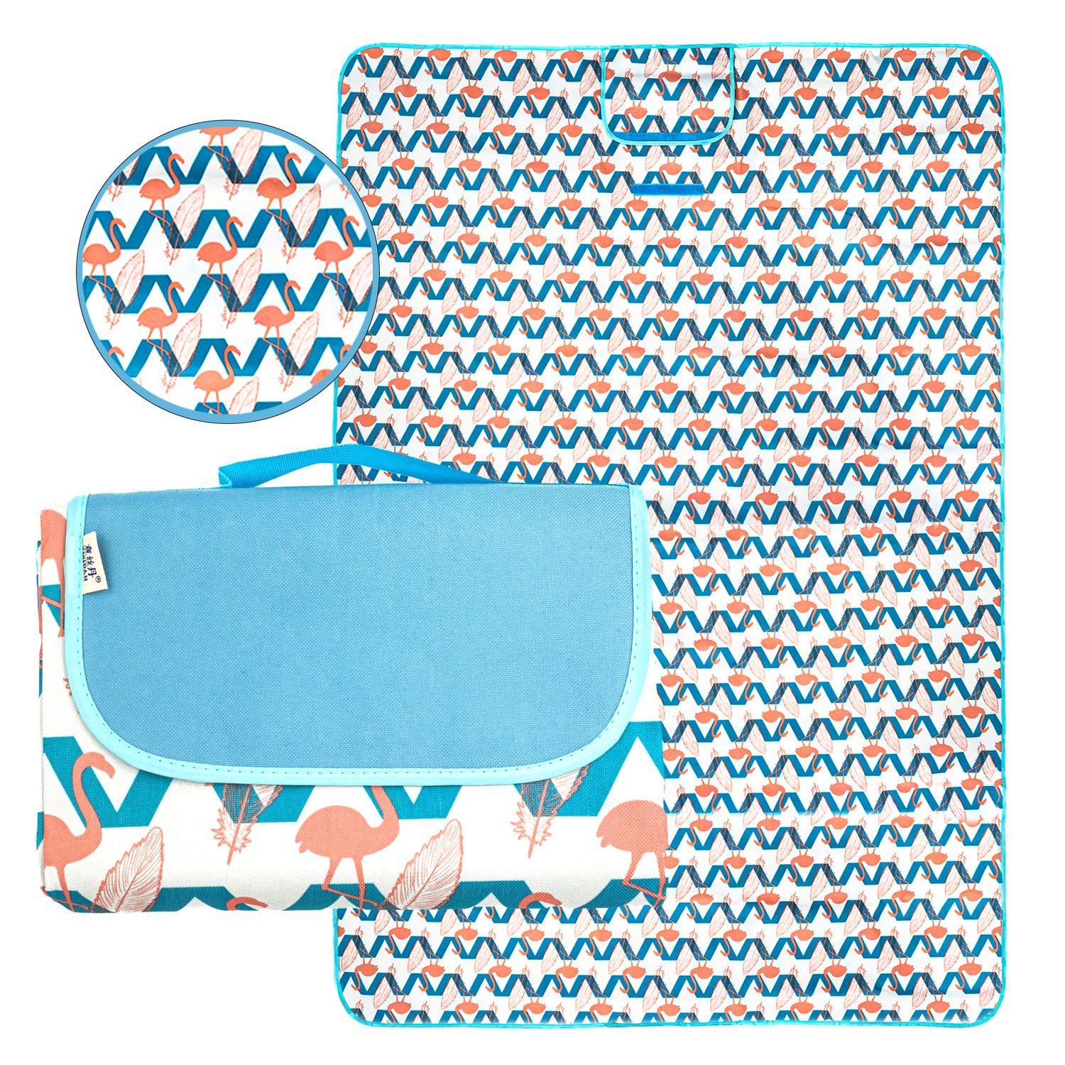 Picknickdecke, Intirilife, Picknickdecke - Offen 199 x 145 cm - Outdoor Decke Stranddecke