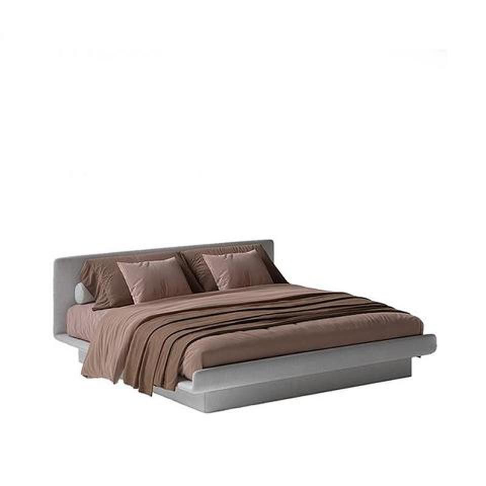 JVmoebel Polsterbett Beige Polsterbett mit eleganter gepolsterter Oberfläche, Made in Europe