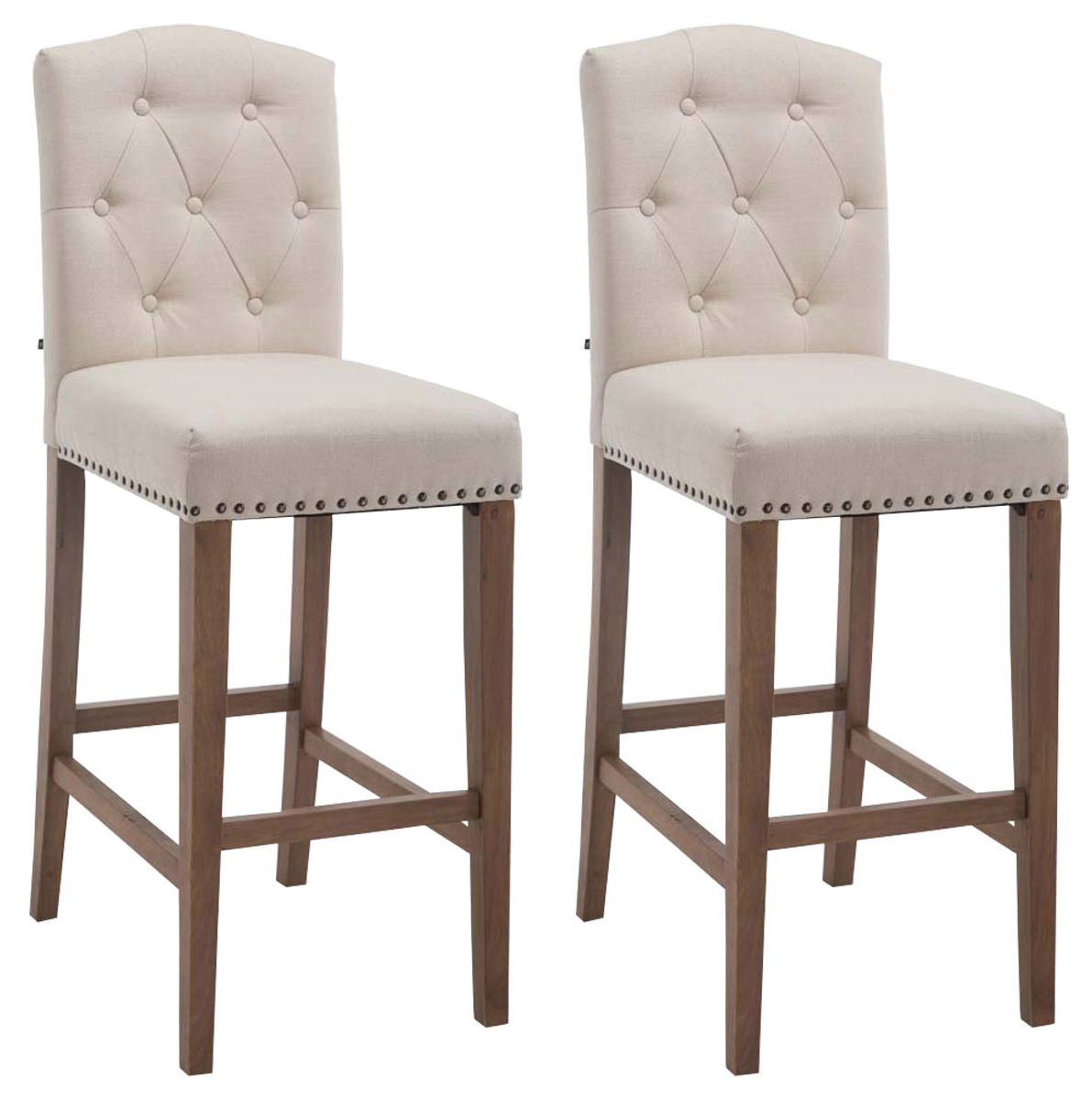 CLP Barhocker Louise Stoff (2er Set, günstig online kaufen