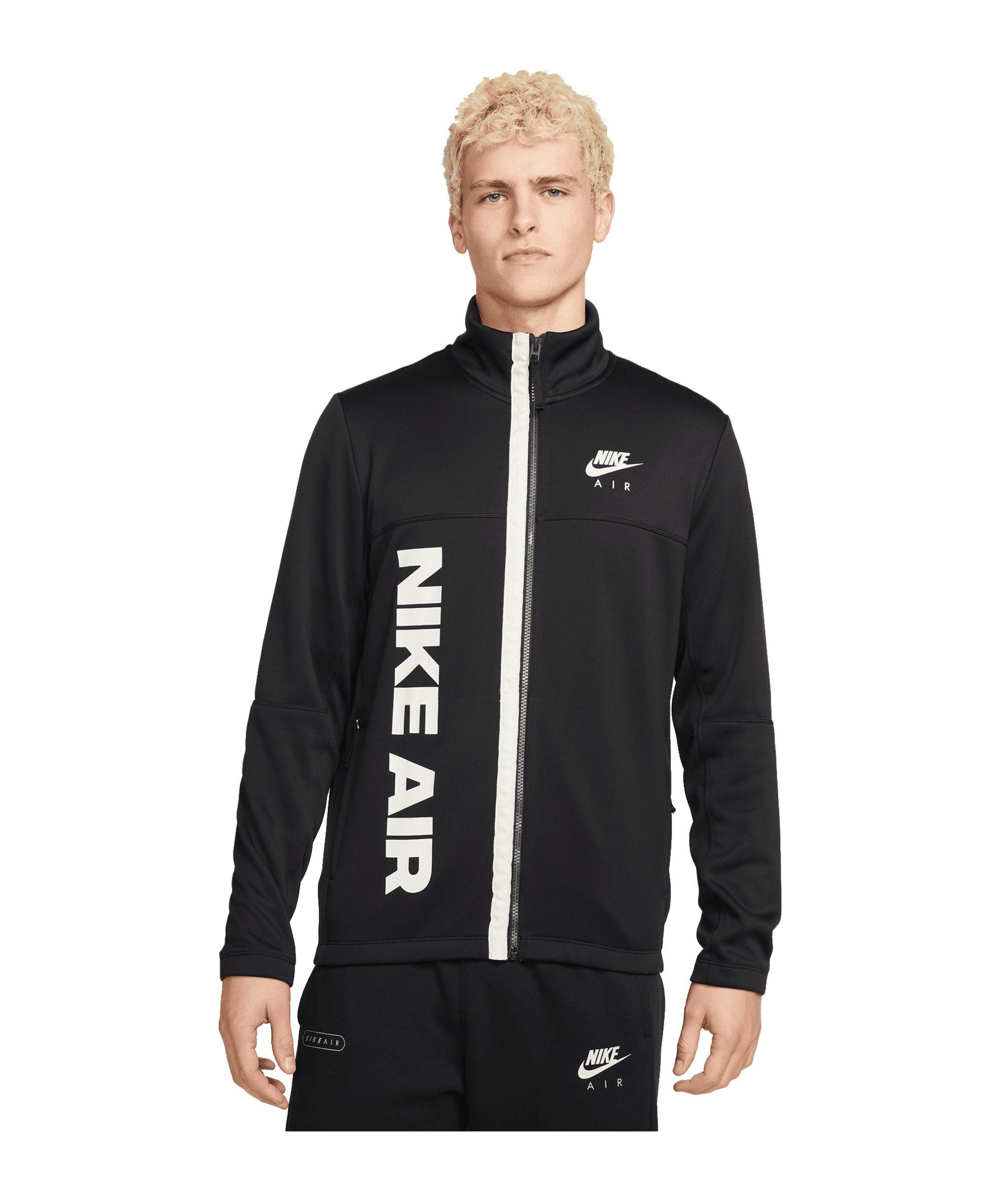 Nike Sportswear Sweatjacke Air Jacke schwarzbeige