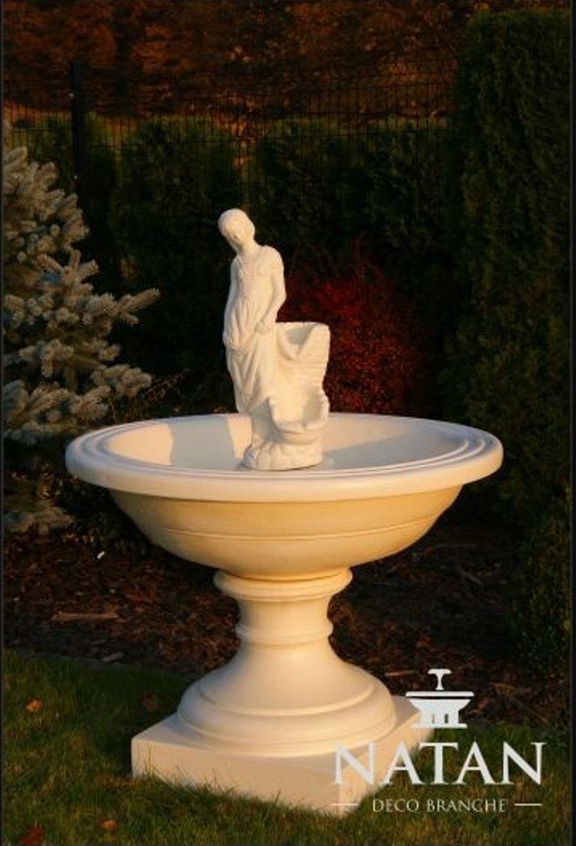 JVmoebel Skulptur Springbrunnen Garten Teich Brunnen Gartenbrunnen Fontaine