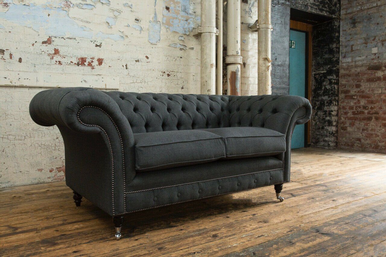 JVmoebel Chesterfield-Sofa, Chesterfield 2 Sitzer Sofa Design 185 Couch cm