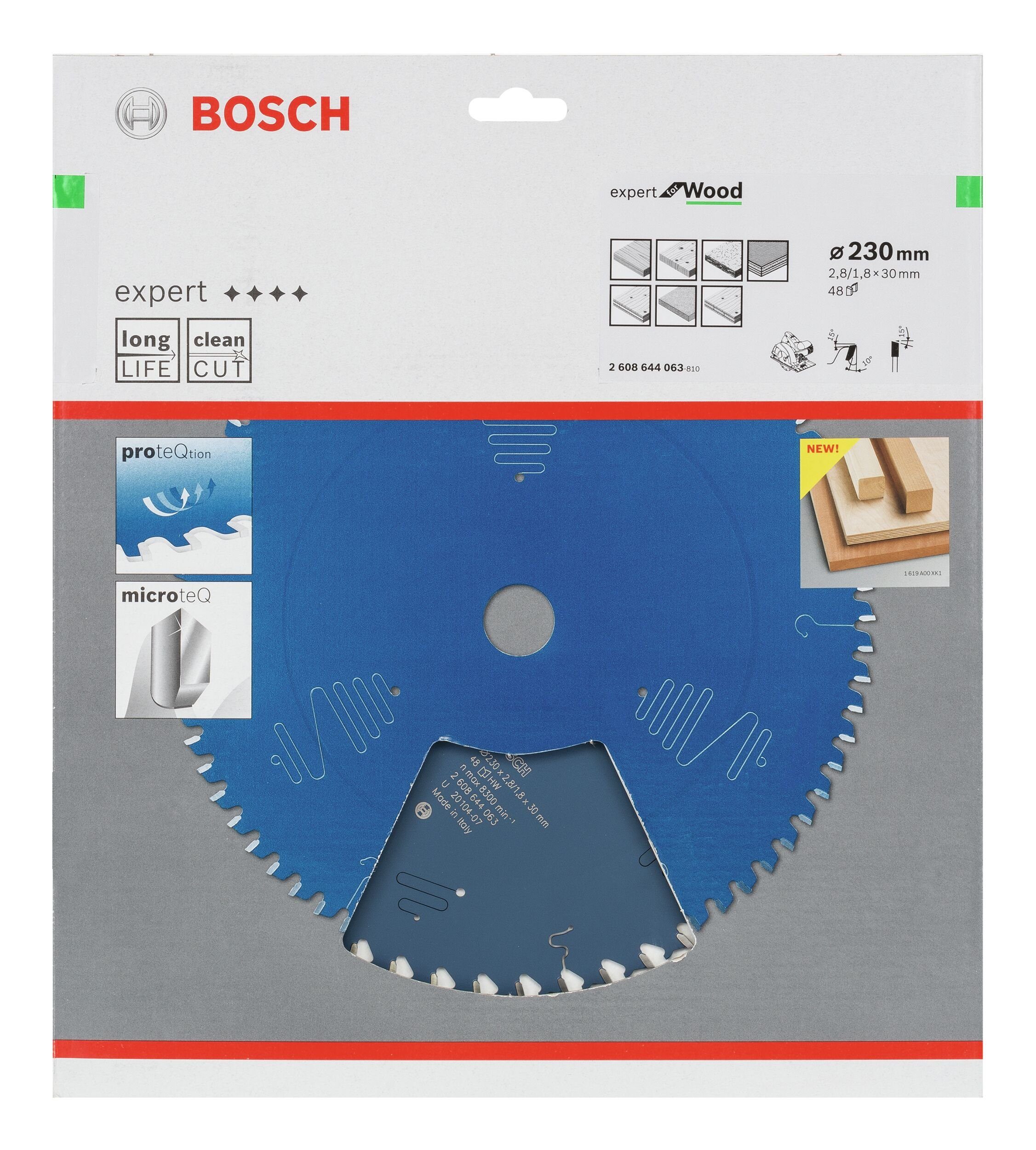 Thumbnail - BOSCH Kreissägeblatt, Expert for Wood 48Z - 230 x 30 x 2,8 mm