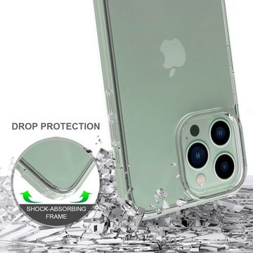 CoverKingz Handyhülle Hülle für Apple iPhone 14 Pro Max Handy Case Hybrid Silikon Bumper 17,00 cm (6,7 Zoll), Handyhülle Schutzhülle Transparent Hybrid Silikonhülle Bumper