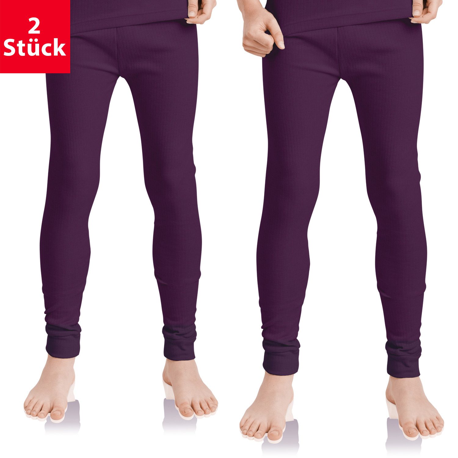 celodoro Thermounterhose 2er Pack Lange Kinder Thermo Unterhose Winter Unterwäsche