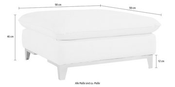 COTTA Polstergarnitur Teresa, (Set), Set: bestehend aus Ecksofa und Hocker, Ecksofa wahlweise Bettfunktion