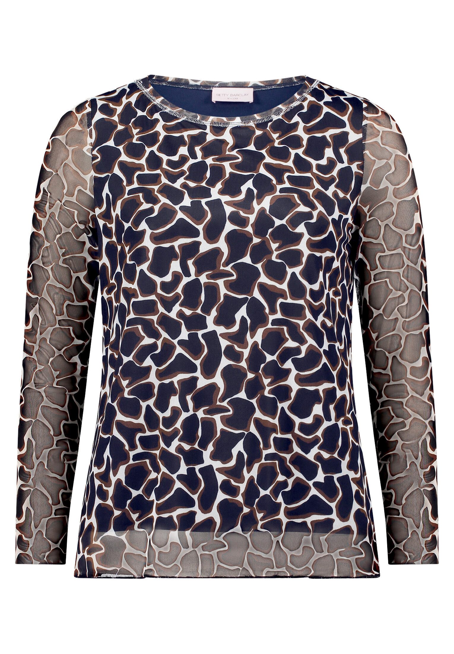 Betty Barclay Kurzarmshirt Damen mit Animalprint (1-tlg)