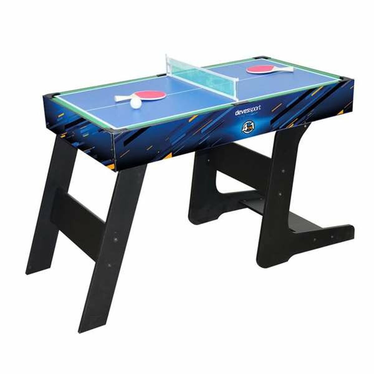 Bigbuy Tischfußballspiel Multispiel-Tisch Biegsam 4 in 1 Holz MDF 115,5x63x16,8 cm