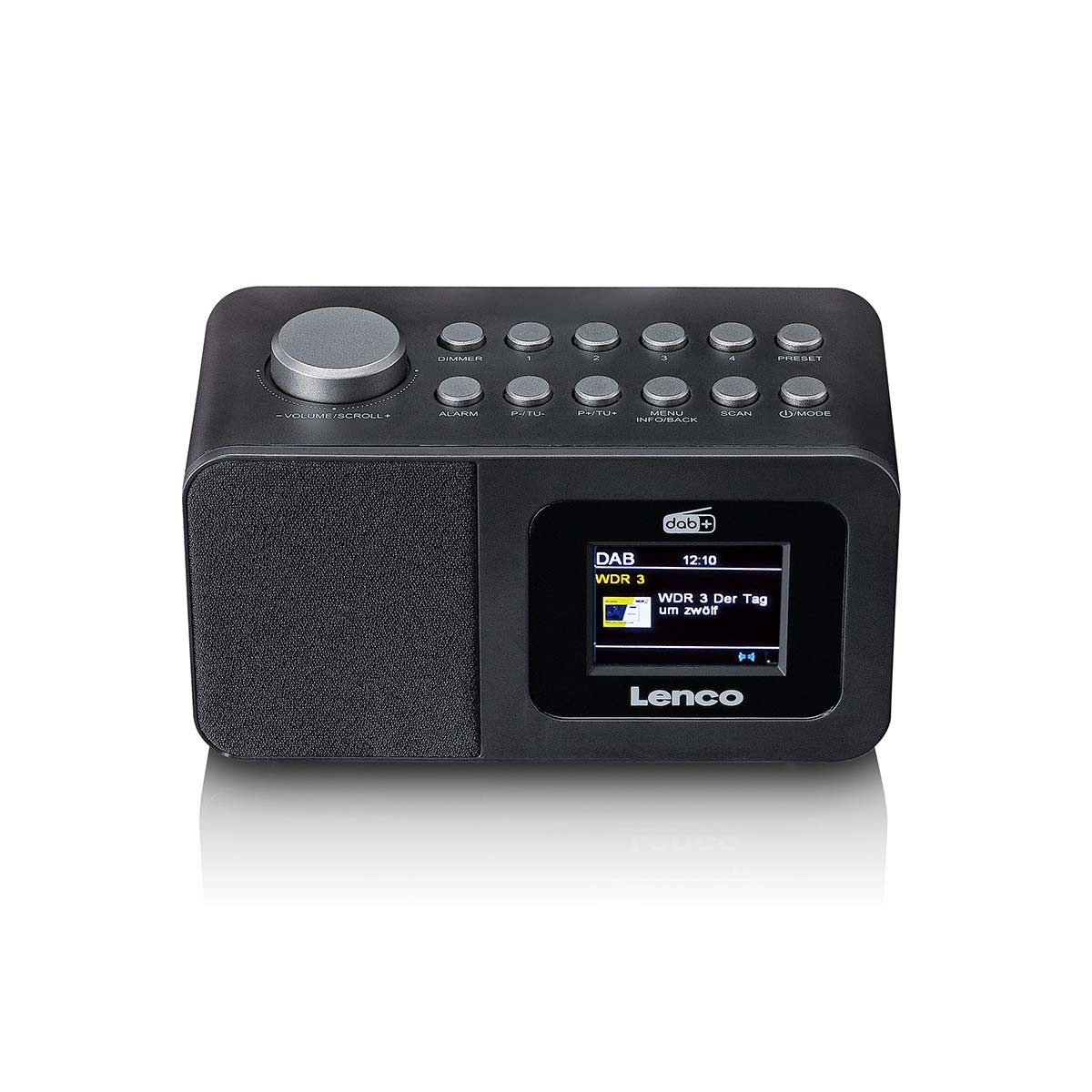 Lenco CR-625BK Radio (FM Radio,DAB+ Radio, 3 W, DAB+, PLL FM, Doppelalarm, Sleeptimer, AUX-In für flexiblen Einsatz)