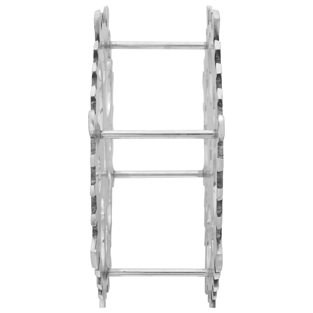 vidaXL Weinregal Weinregal Silber 39 x 14 x 39 cm Aluminium, 1-tlg.