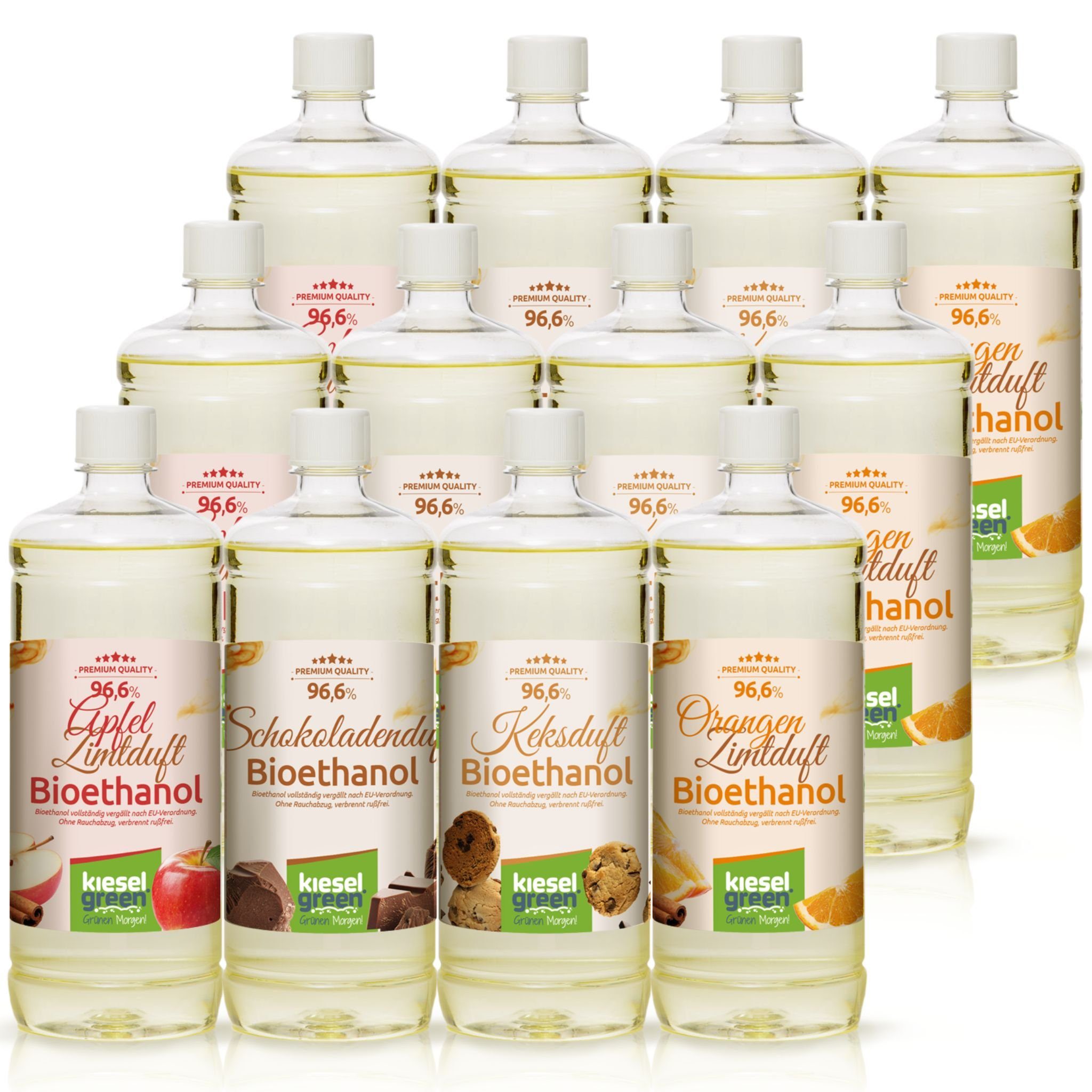 KieselGreen Bioethanol KieselGreen Bioethanol Flasche 12 x 1 Liter mit Duft günstig online kaufen