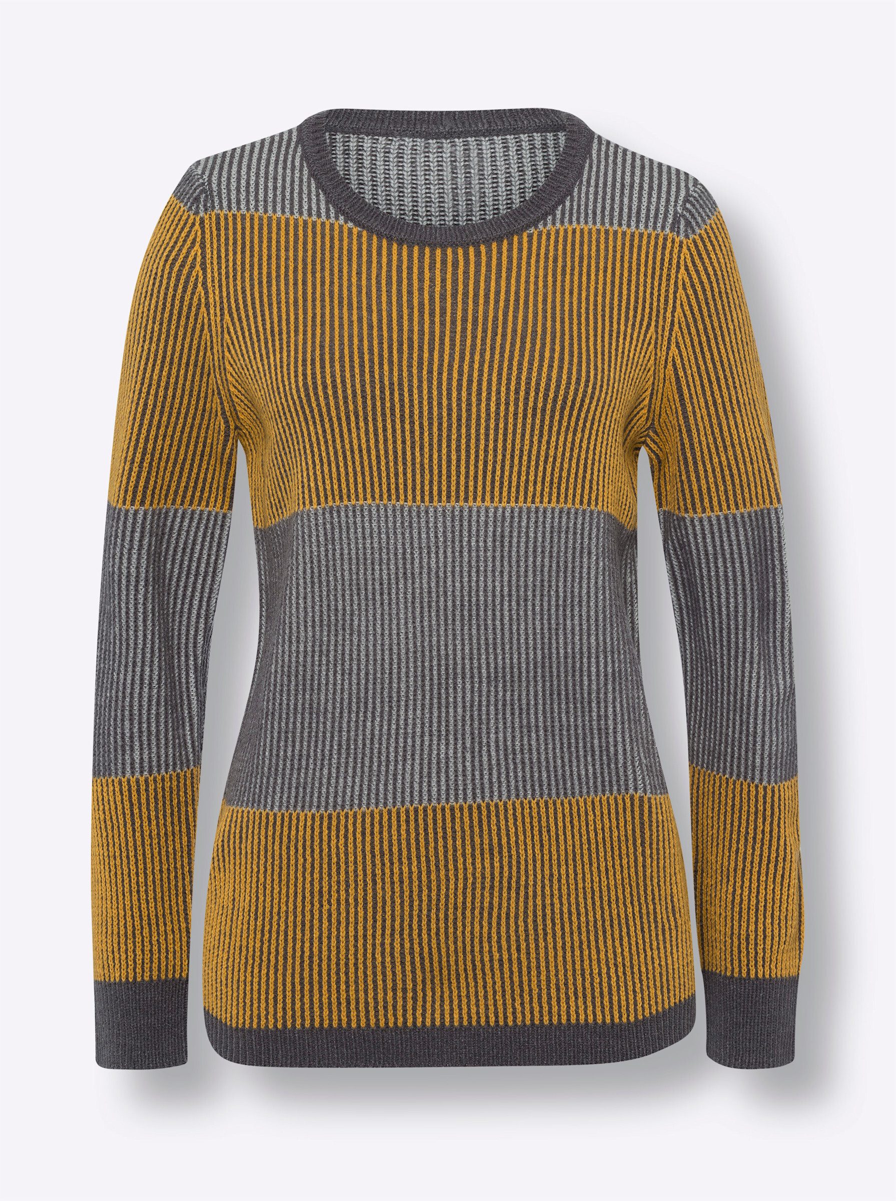 Sieh an! Strickpullover Rundhalspullover .