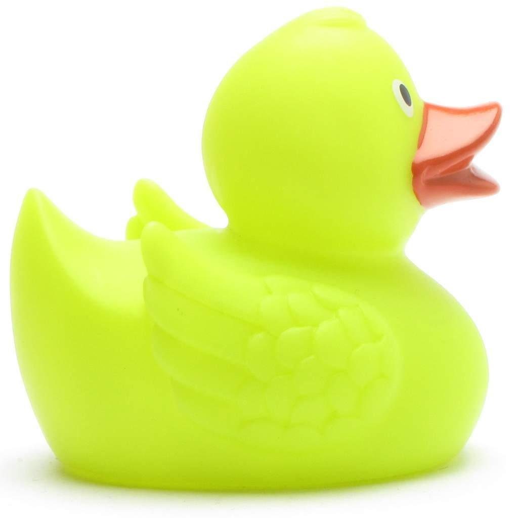 Schnabels Badespielzeug zu Magic - UV-Farbwechsel Badeente mit Quietscheente Duck grün gelb