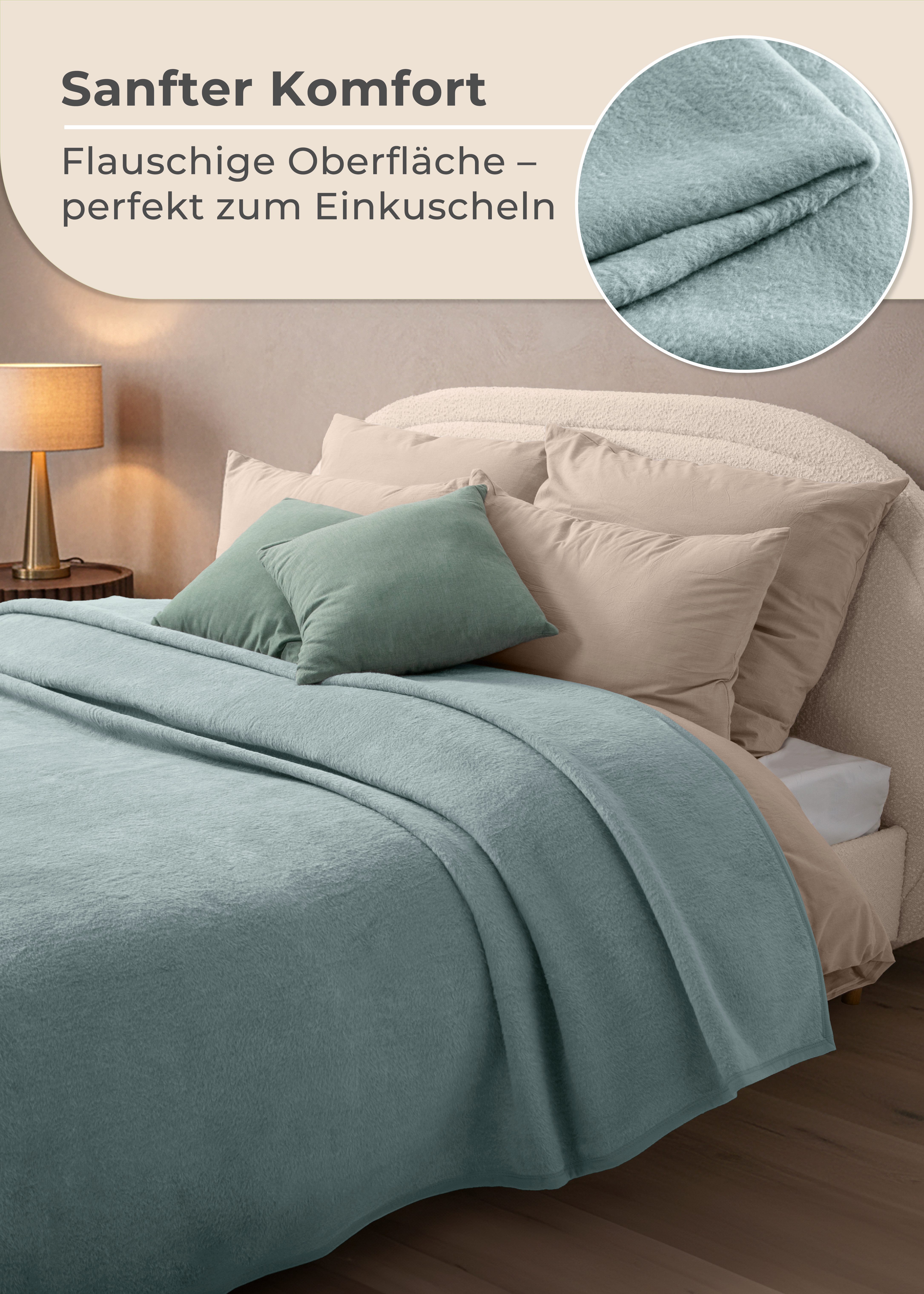 Wohndecke Wohndecke aus Baumwolle - Kuscheldecke, Baumwolldecke, Laynenburg, Decke als Sofa-decke, Couchdecke, Wolldecke aus Baumwollmix – Bild 4 von 5