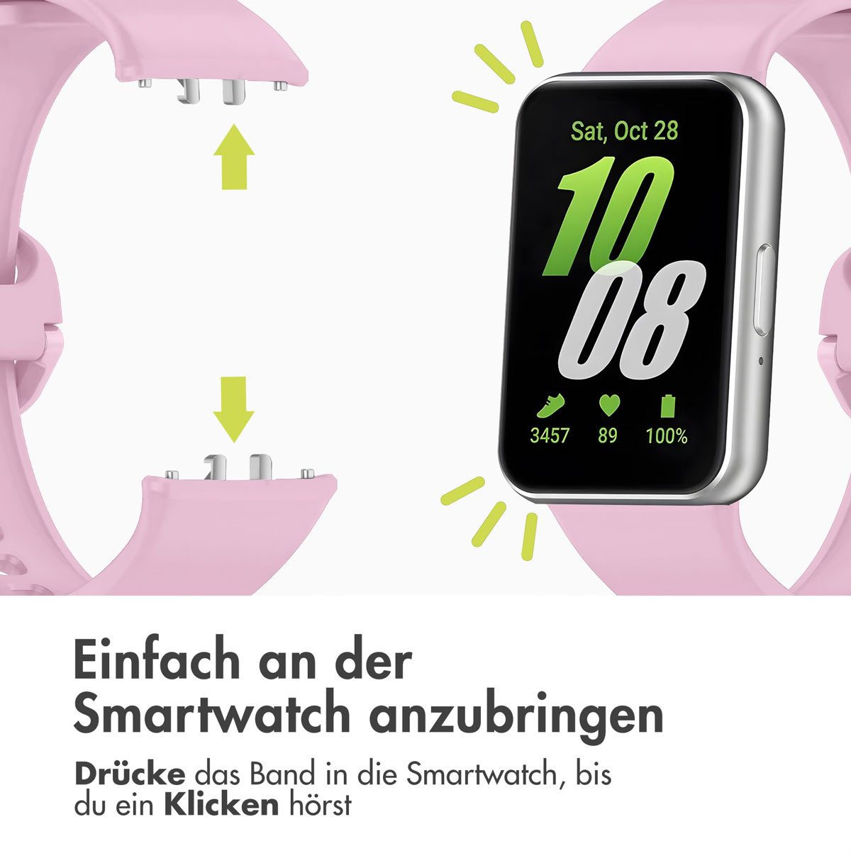 imoshion Smartwatch-Armband imoshion Silikonband für das Samsung Galaxy Fit 3 - Rosa – Bild 5 von 5