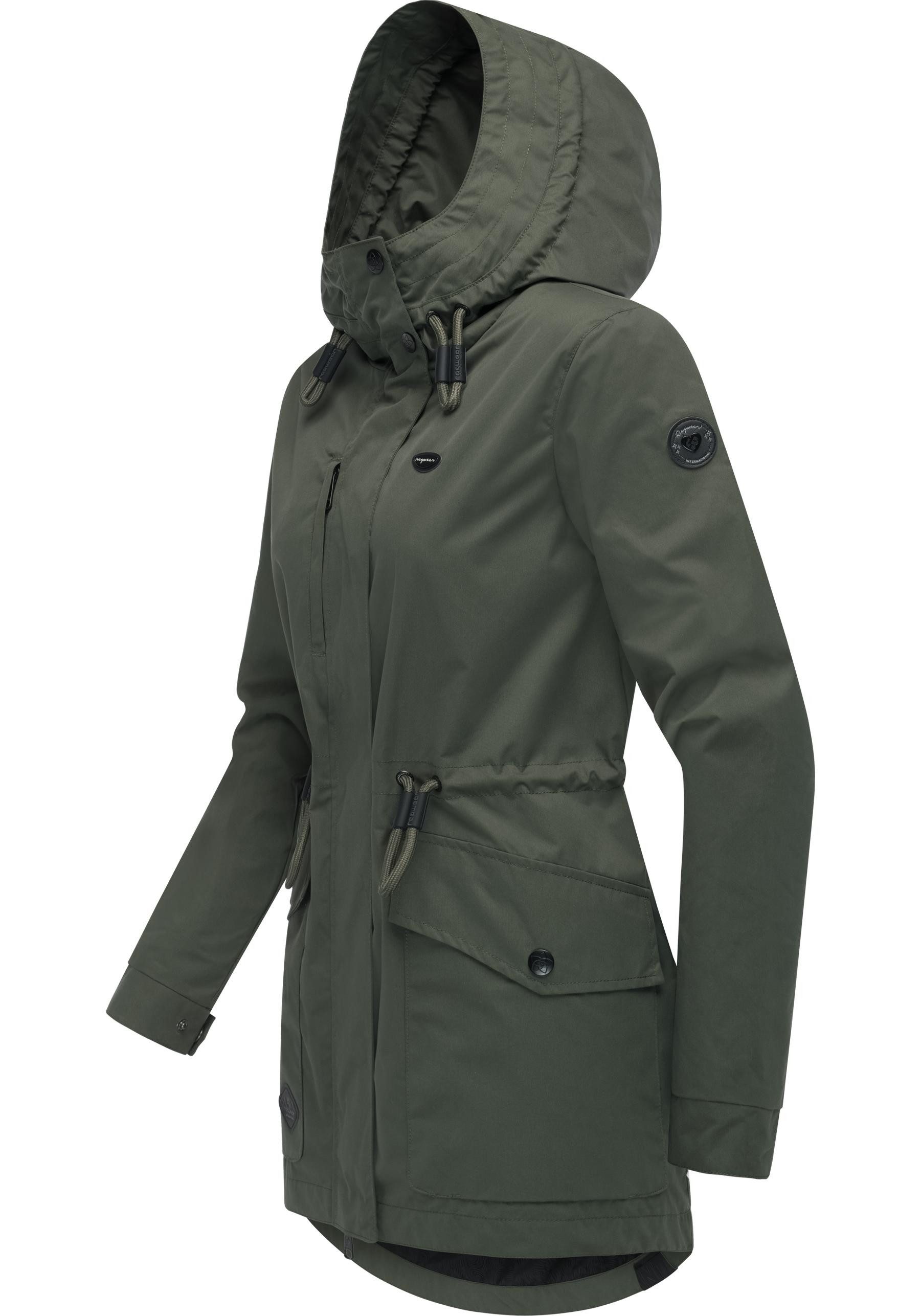 Ragwear Parka Alysa stylische Damen Übergangsjacke mit Taillenzugband günstig online kaufen