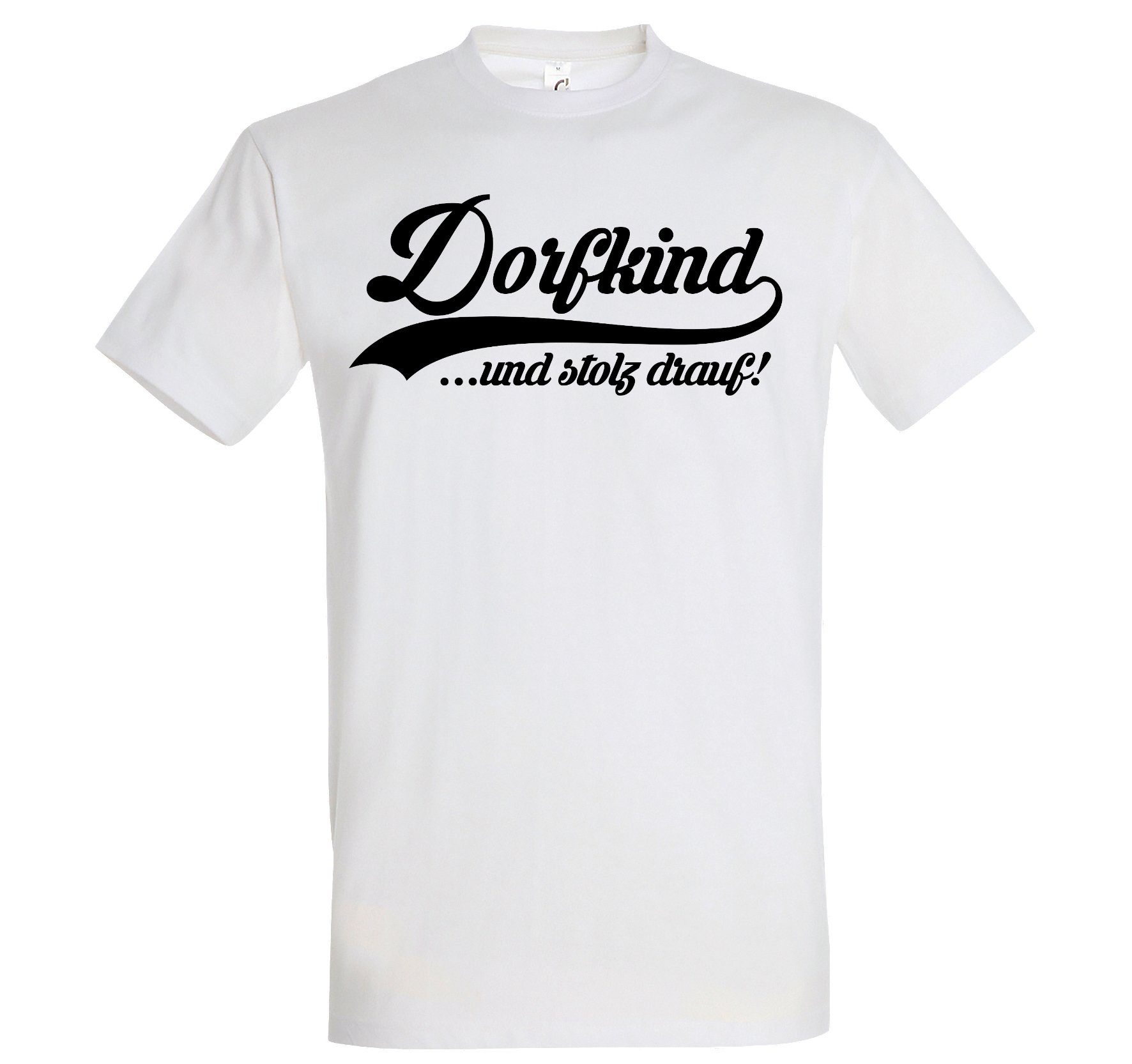 lustigem Youth Herren Spruch Print-Shirt Dorfkind T-Shirt mit Designz Weiß