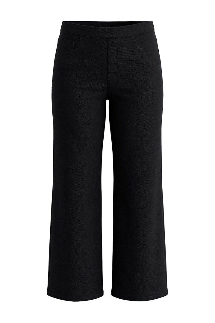 Ulla Popken Funktionshose Bengalinhose Mary weites Bein Elastikbund Stretch