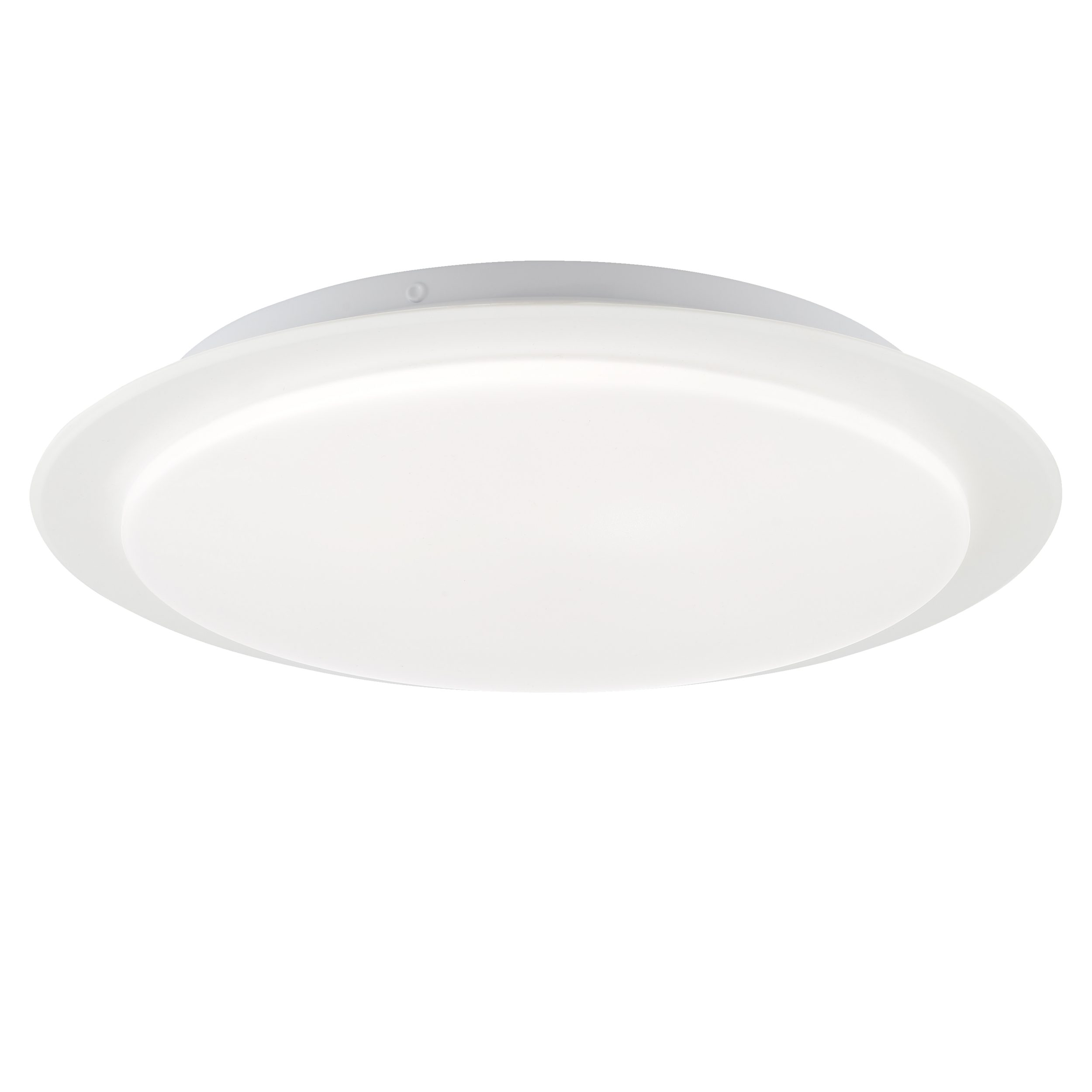 Lightbox Deckenleuchte, LED fest integriert, Neutralweiß, Ø 33 cm, 6,5 cm Höhe, 1300 Lumen, 4000 Kelvin, schlankes Design, weiß