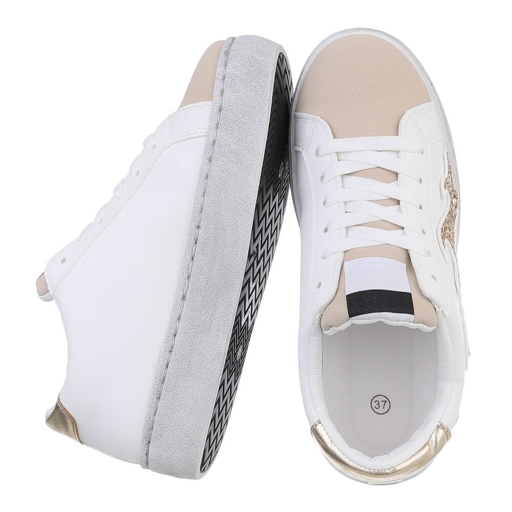 Ital-Design Damen Low-Top Freizeit Sneaker (88930545) Flach Sneakers Low in Weiß – Bild 2 von 5
