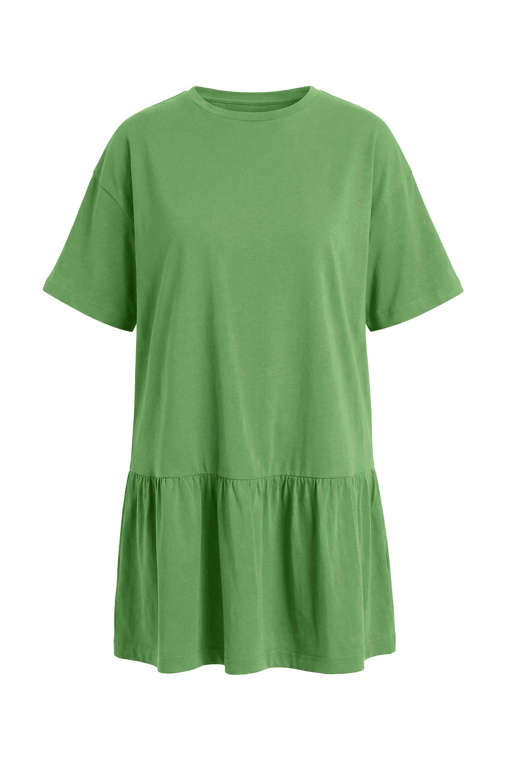 Studio Untold Midikleid Jerseykleid A-Linie Saumvolant Halbarm – Bild 2 von 4