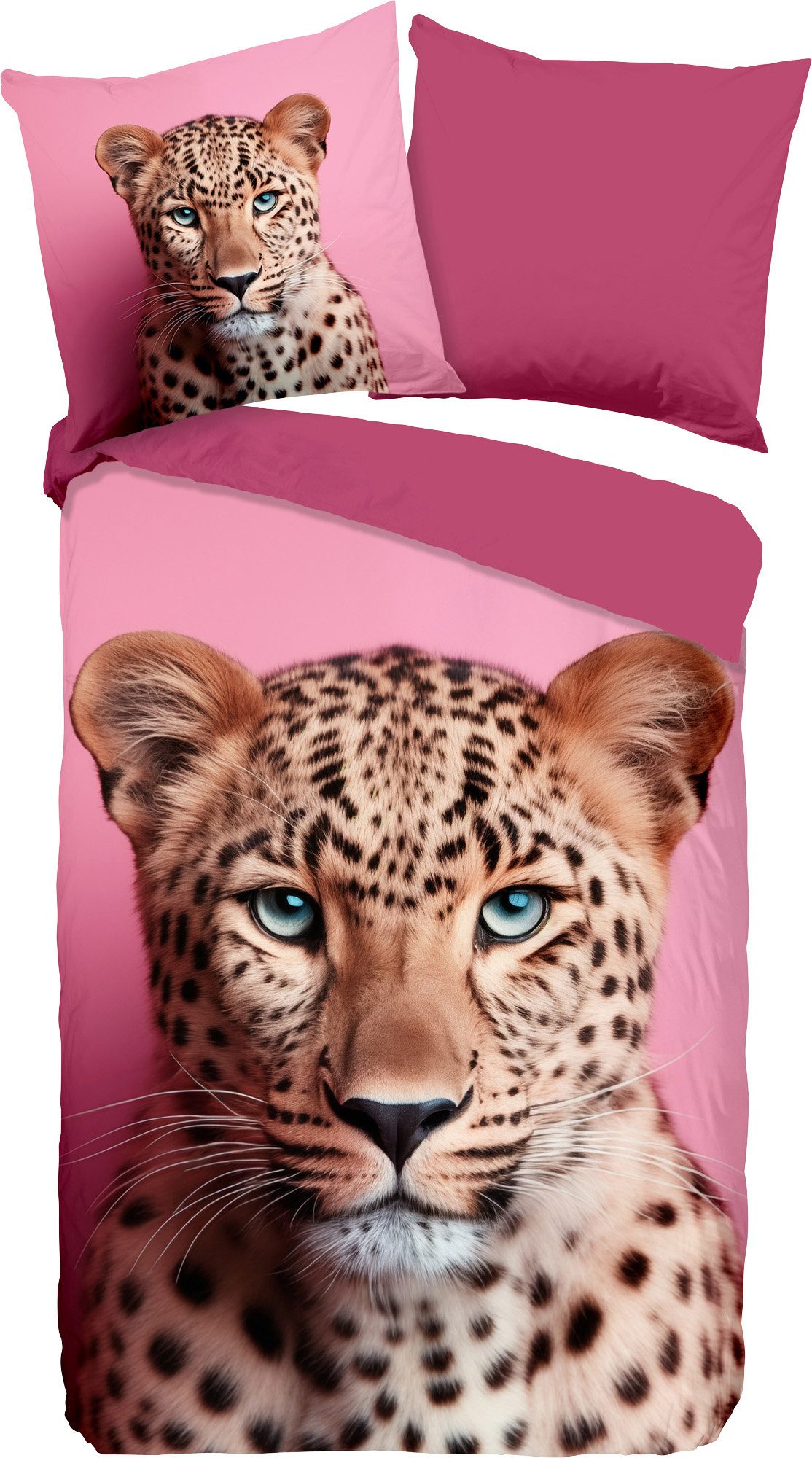 Pure Bettwäsche Wendebettwäsche "Leona", Polyester, Microfaser Tiermotive: Gepard