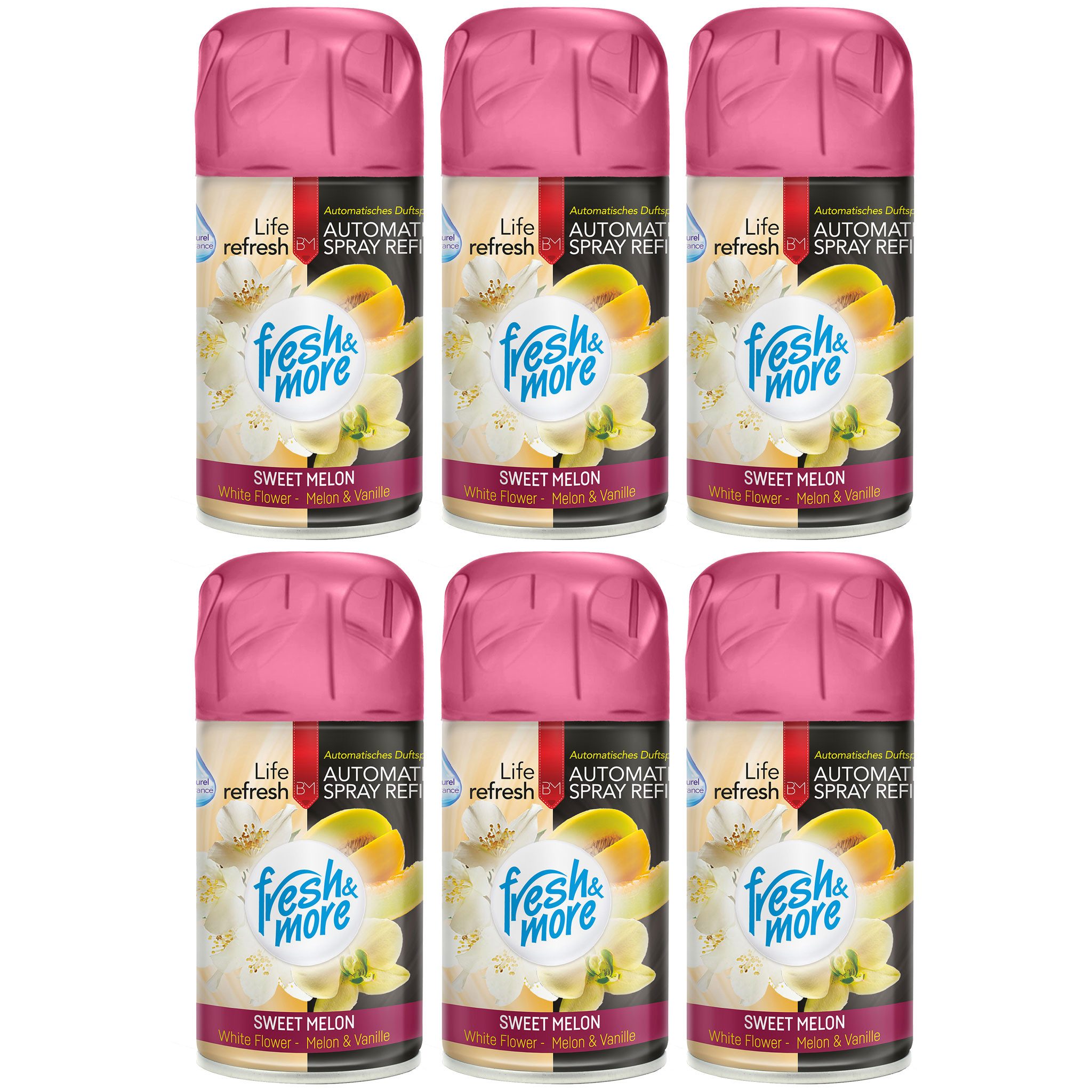 fresh & more Raumduft Lufterfrischer Nachfüller (6er Pack, 6-St., 250ml)