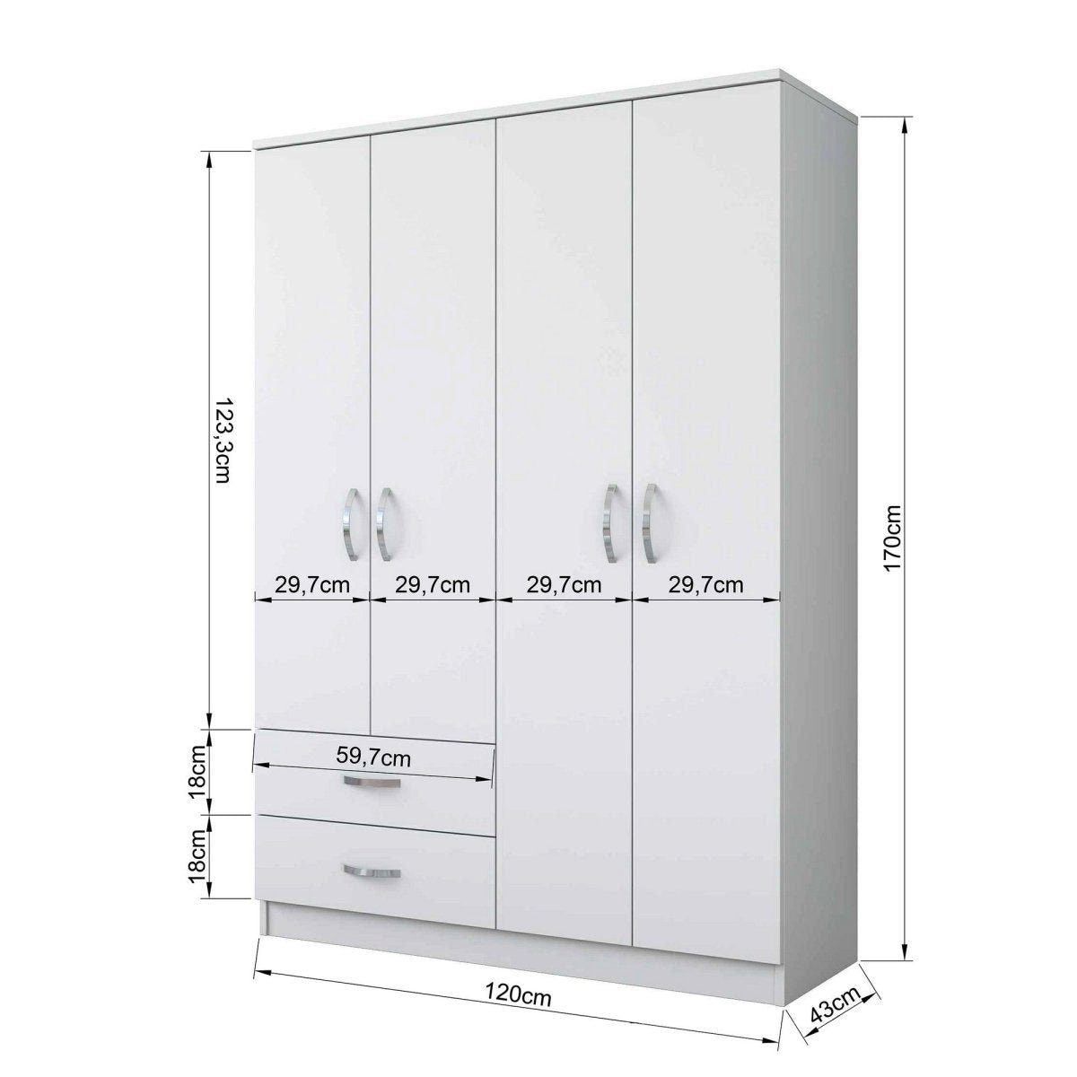 Kleiderschrank Luxusbetten24 Lioni