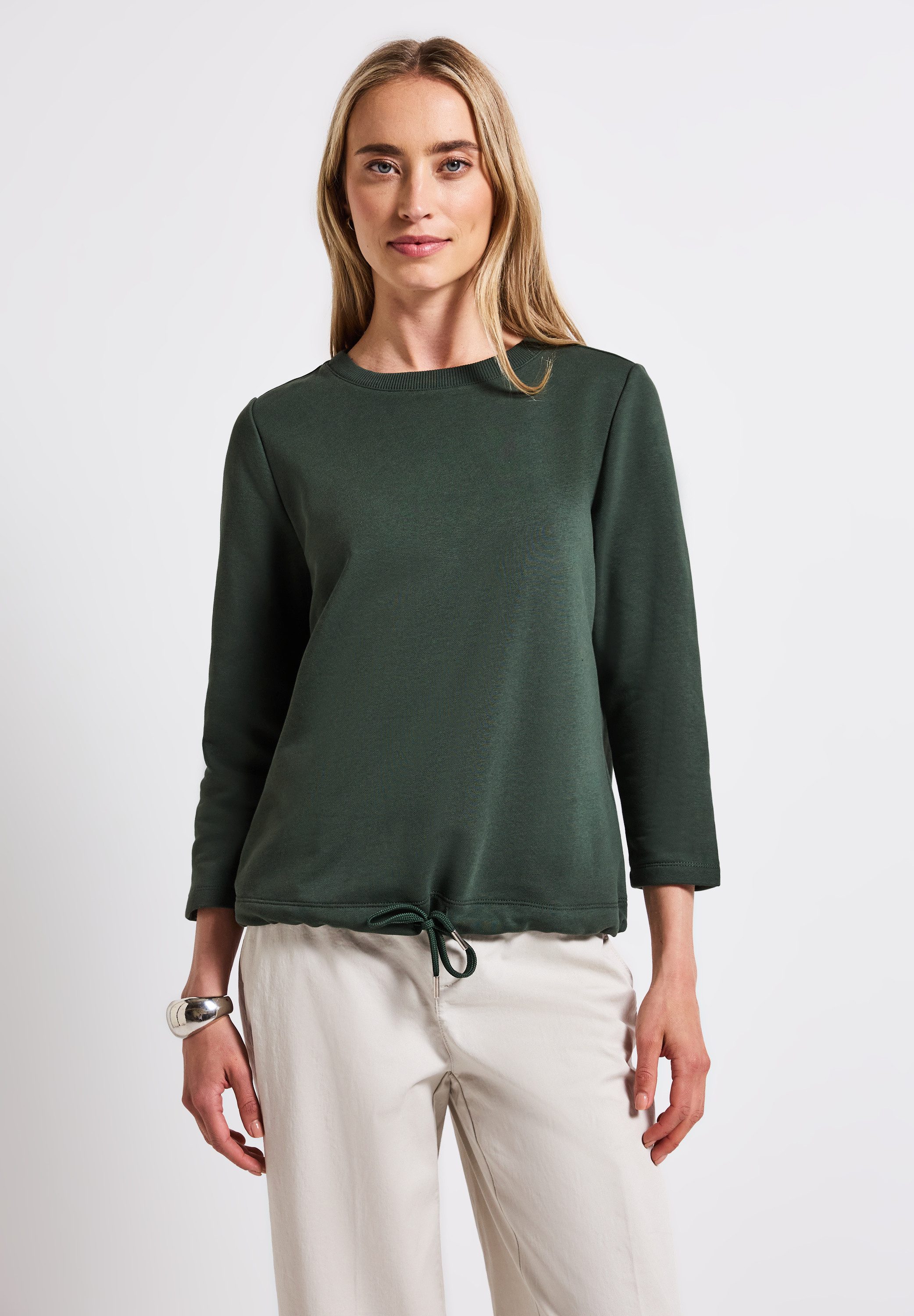 STREET ONE Sweatshirt mit elastischem Materialmix günstig online kaufen