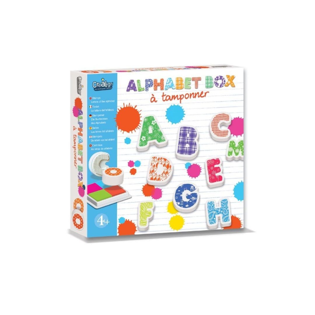 suebidou Stempel Stempel Box, ABC Stempelset, Alphabet Stempel, ABC Stempelset: Fördert spielerisch das Erlernen des Alphabets