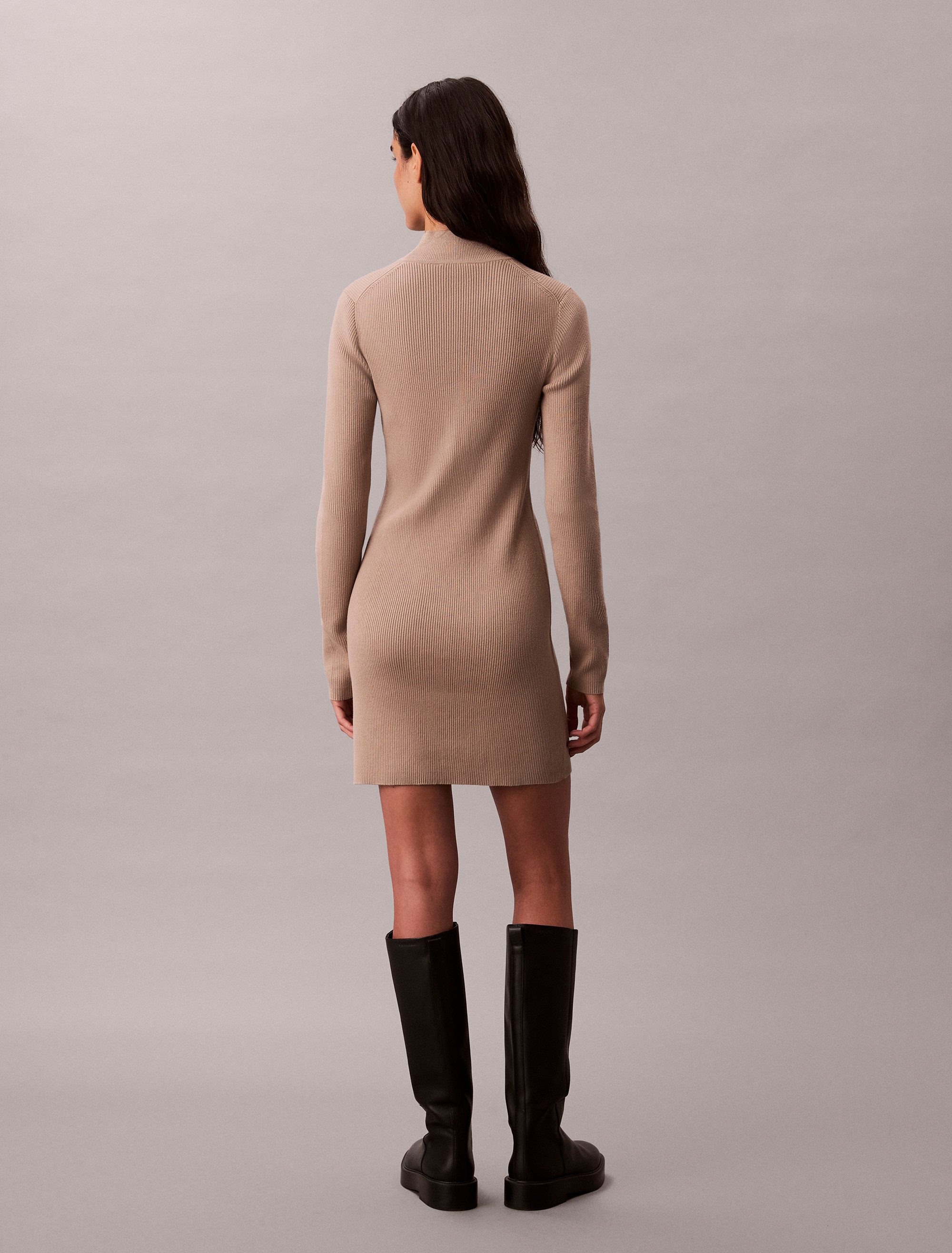 Calvin Klein Jeans Strickkleid LS T NECK MINI DRESS Mit Rundhalsausschnitt, günstig online kaufen