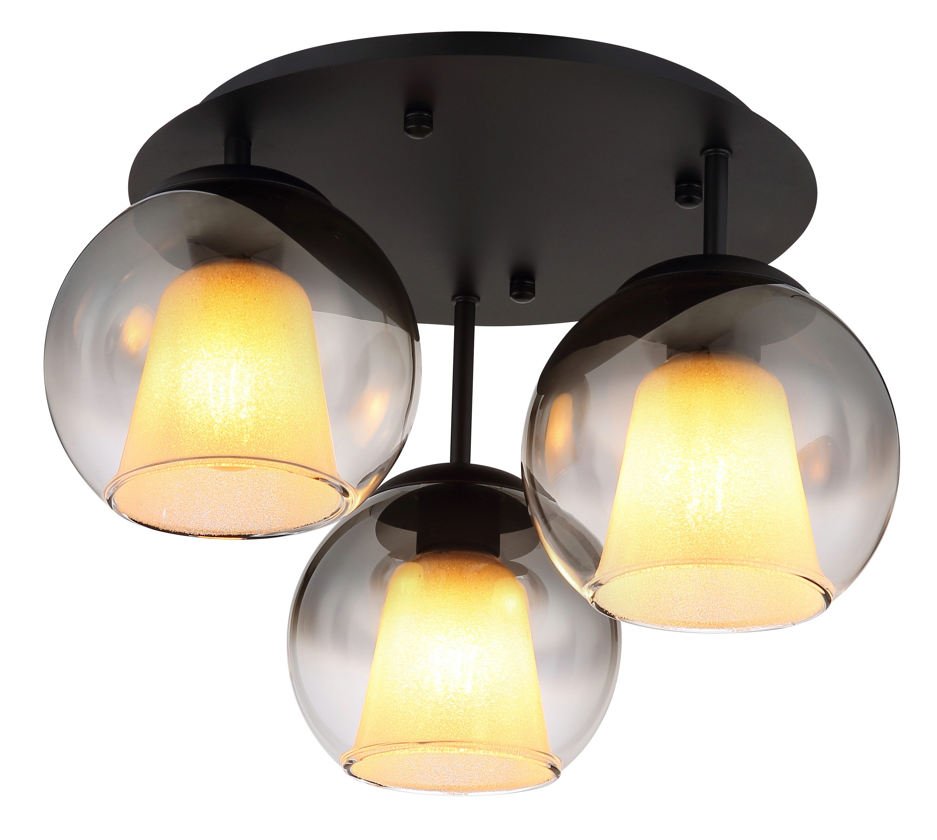 GLOBO LIGHTING Deckenleuchte BARRY, ohne Leuchtmittel, Deckenlampe/Glaskugeln/Wohnbereich