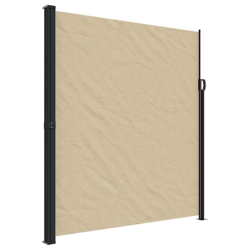 vidaXL Seitenmarkise Seitenmarkise Ausziehbar Beige 220x600 cm