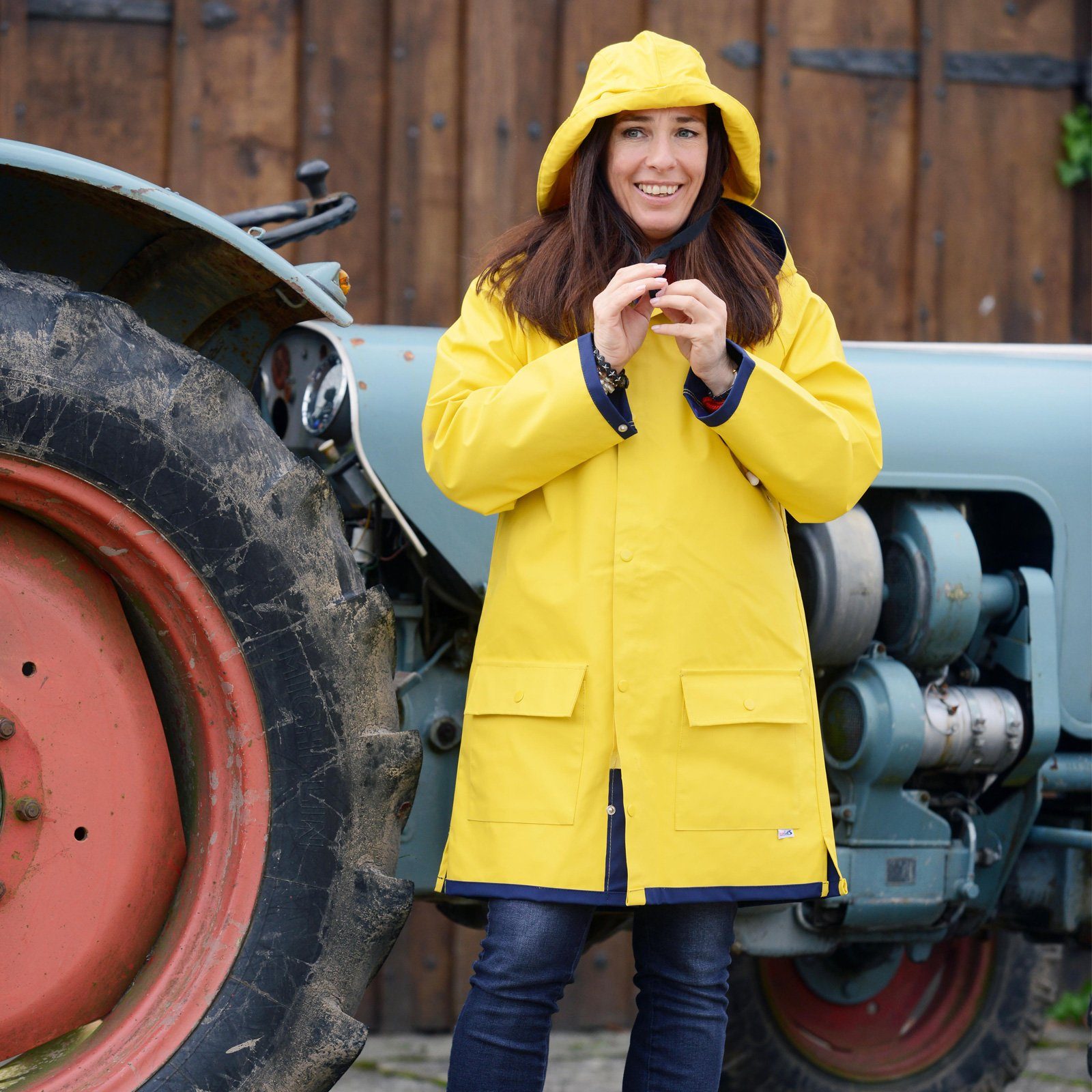 FRIESEN Friesennerz Regenjacke Original Büro oder Watt? - Unisex Regenmantel Erwachsene und Kinder Damen