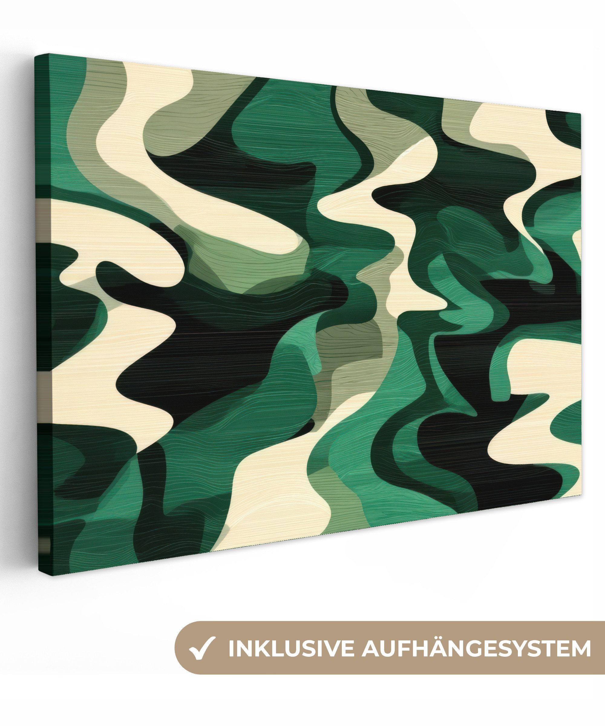 OneMillionCanvasses® Leinwandbild Abstrakt - Tarnfarbe - günstig online kaufen